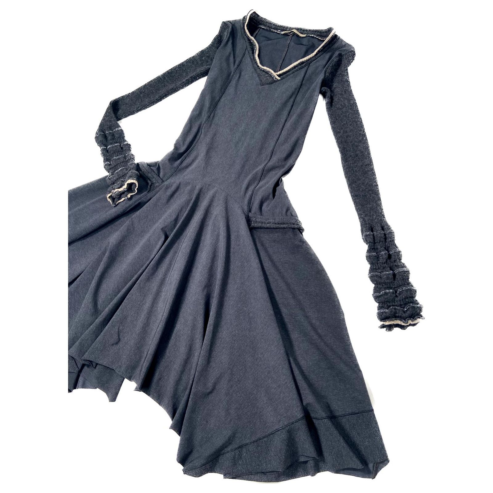 Robe Marithé & François Girbaud - Taille 36 - Bleu - Dos Lacé - Longue Et Fluide - Très Bon état