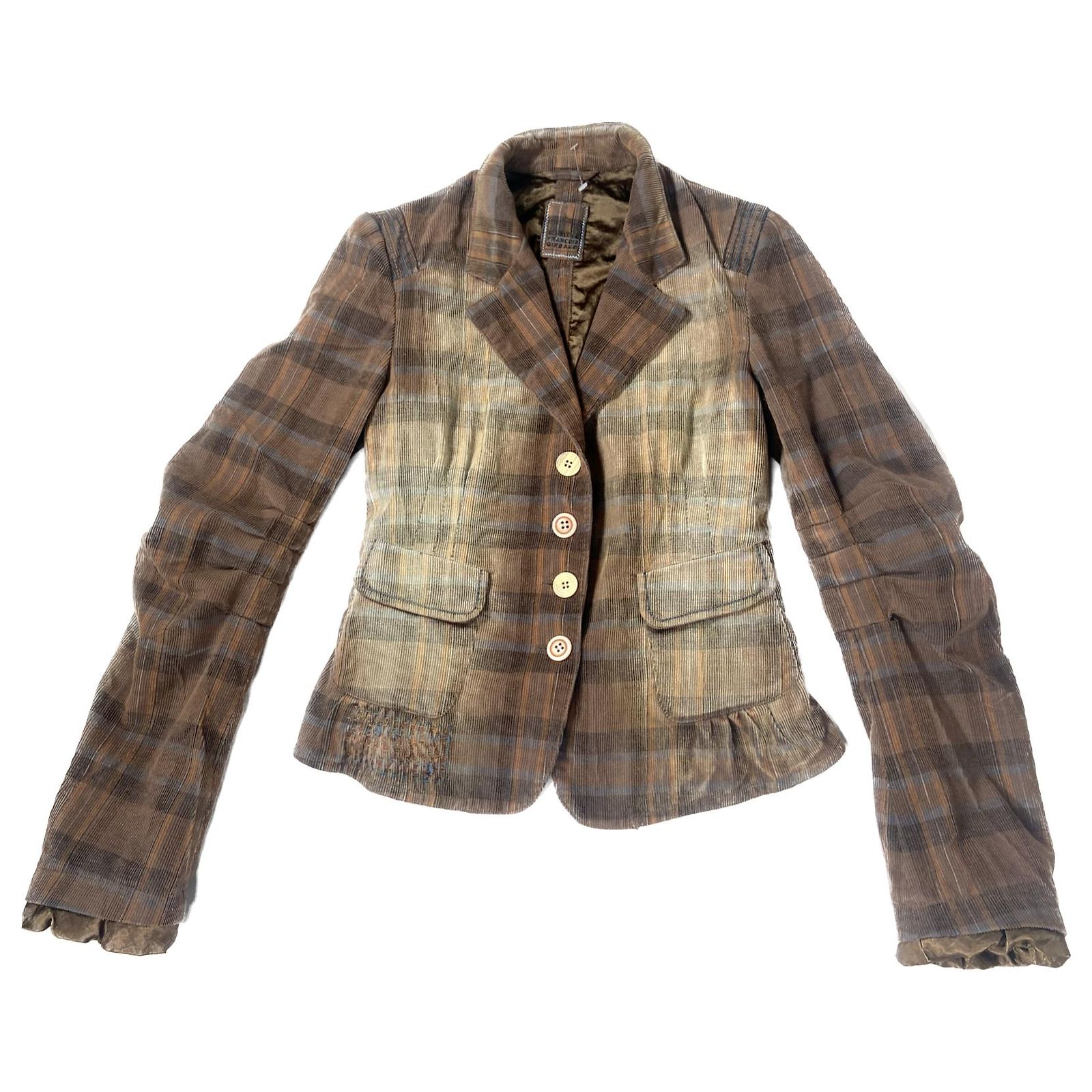 Ensemble Gilet Sans Manches Et Jupe Longue Bleu Satin Marithé & François Girbaud - Taille 36 - Occasion Très Bon état