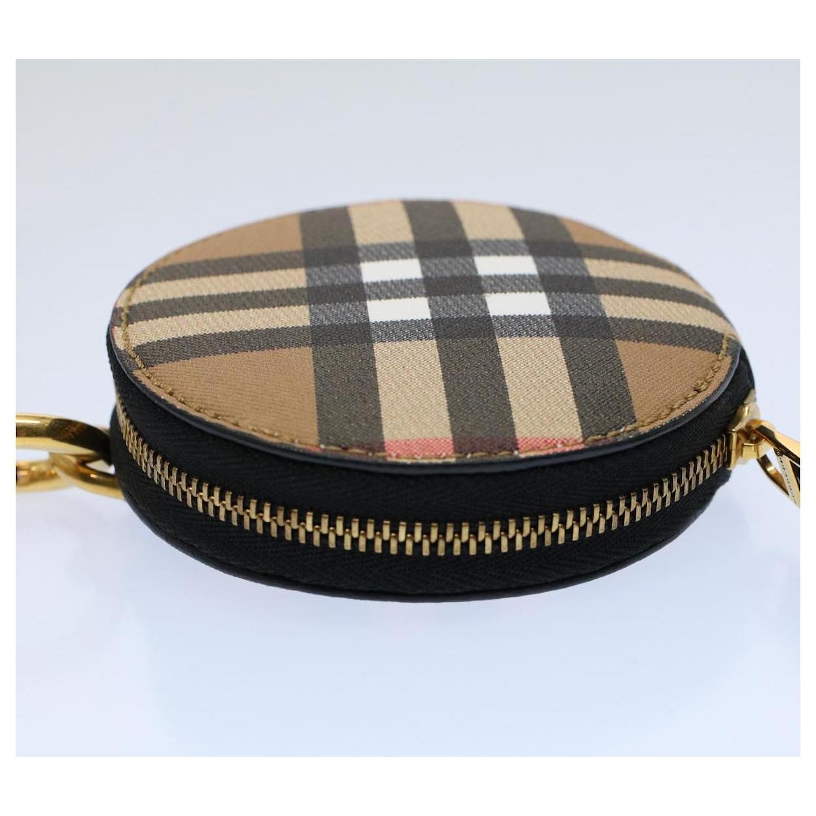 Burberry round outlet coin purse