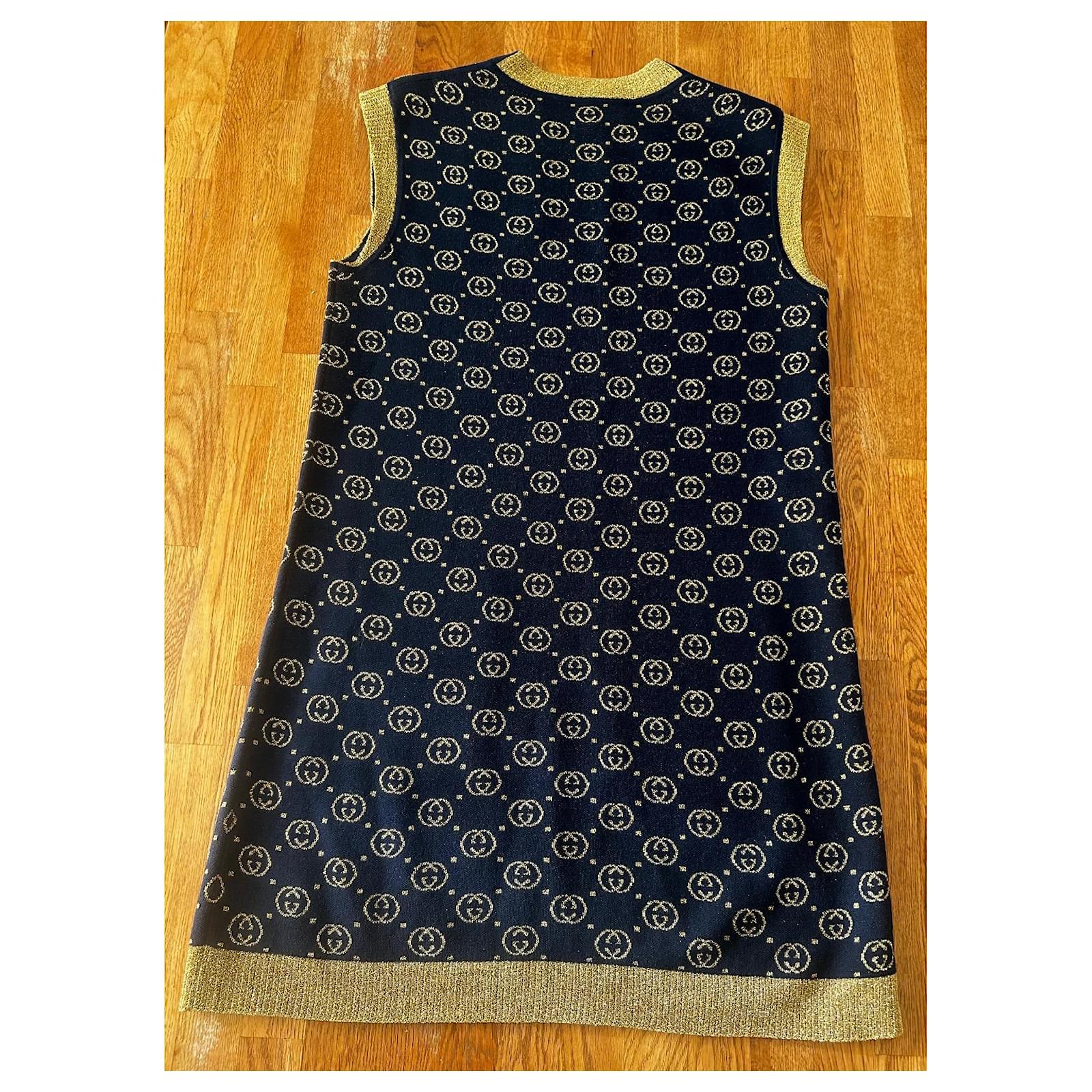 Gucci Dresses Navy blue Wool ref.1084279 - Joli Closet