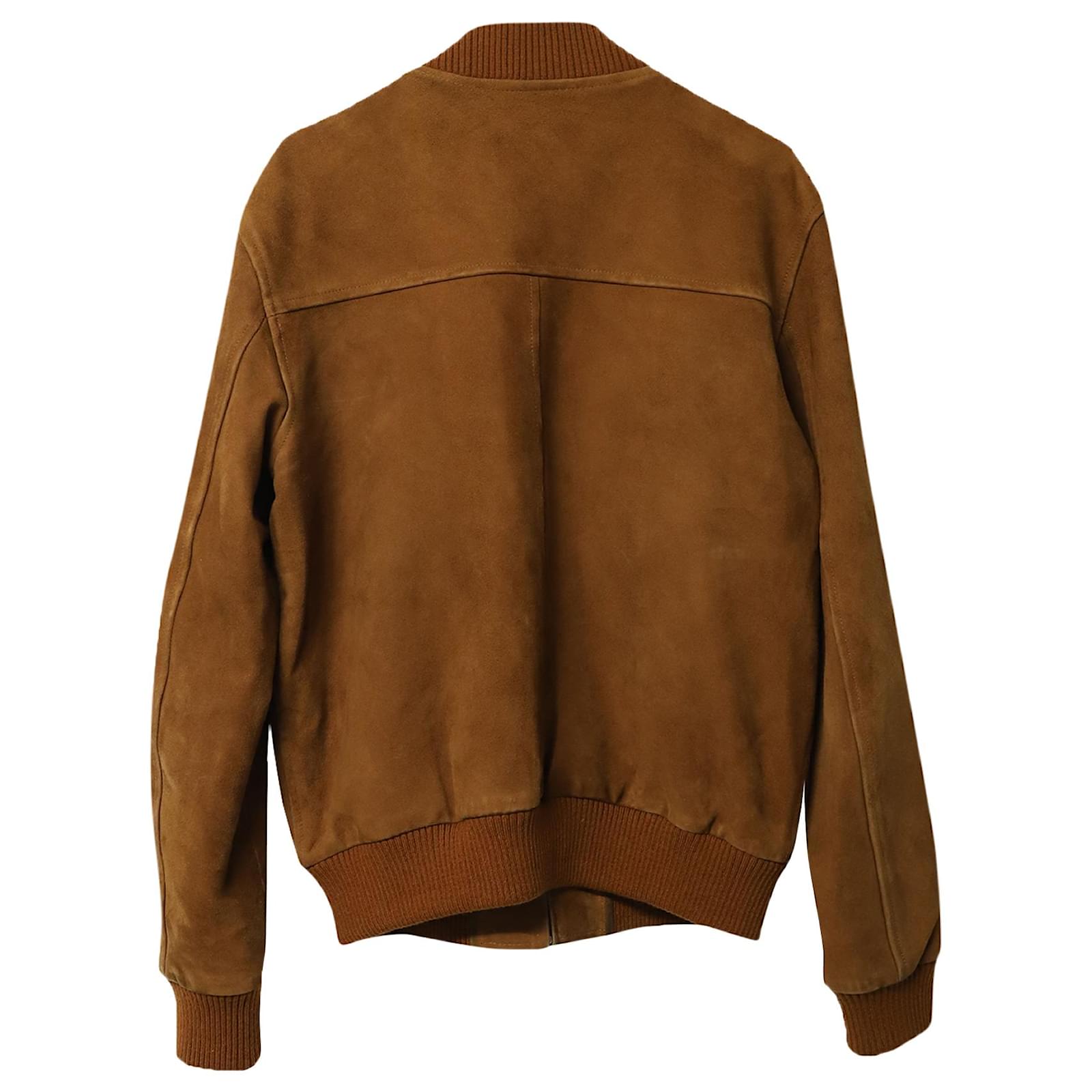 Blouson Bomber Sandro Paris en Daim Marron Suede
