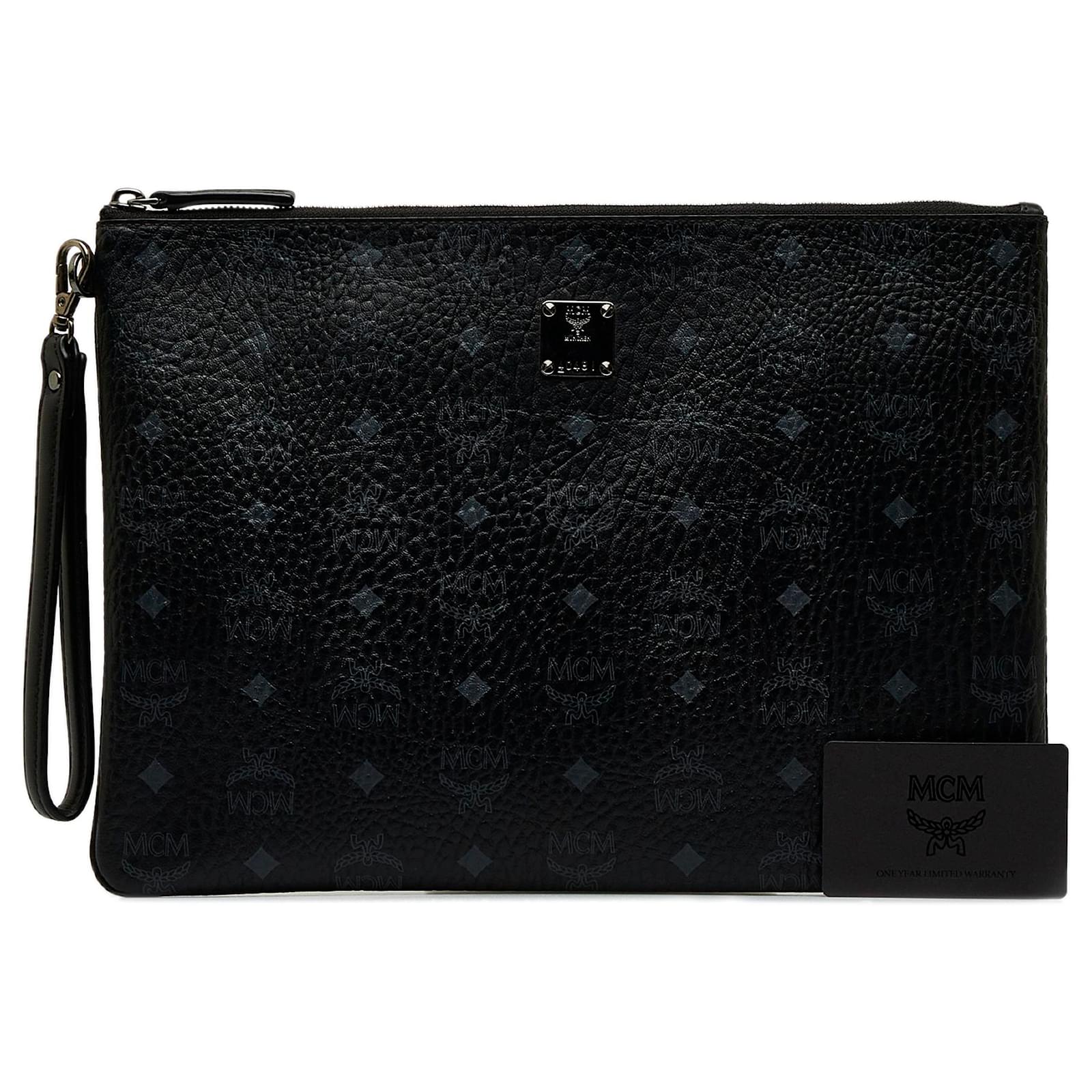 Mcm wristlet black hot sale