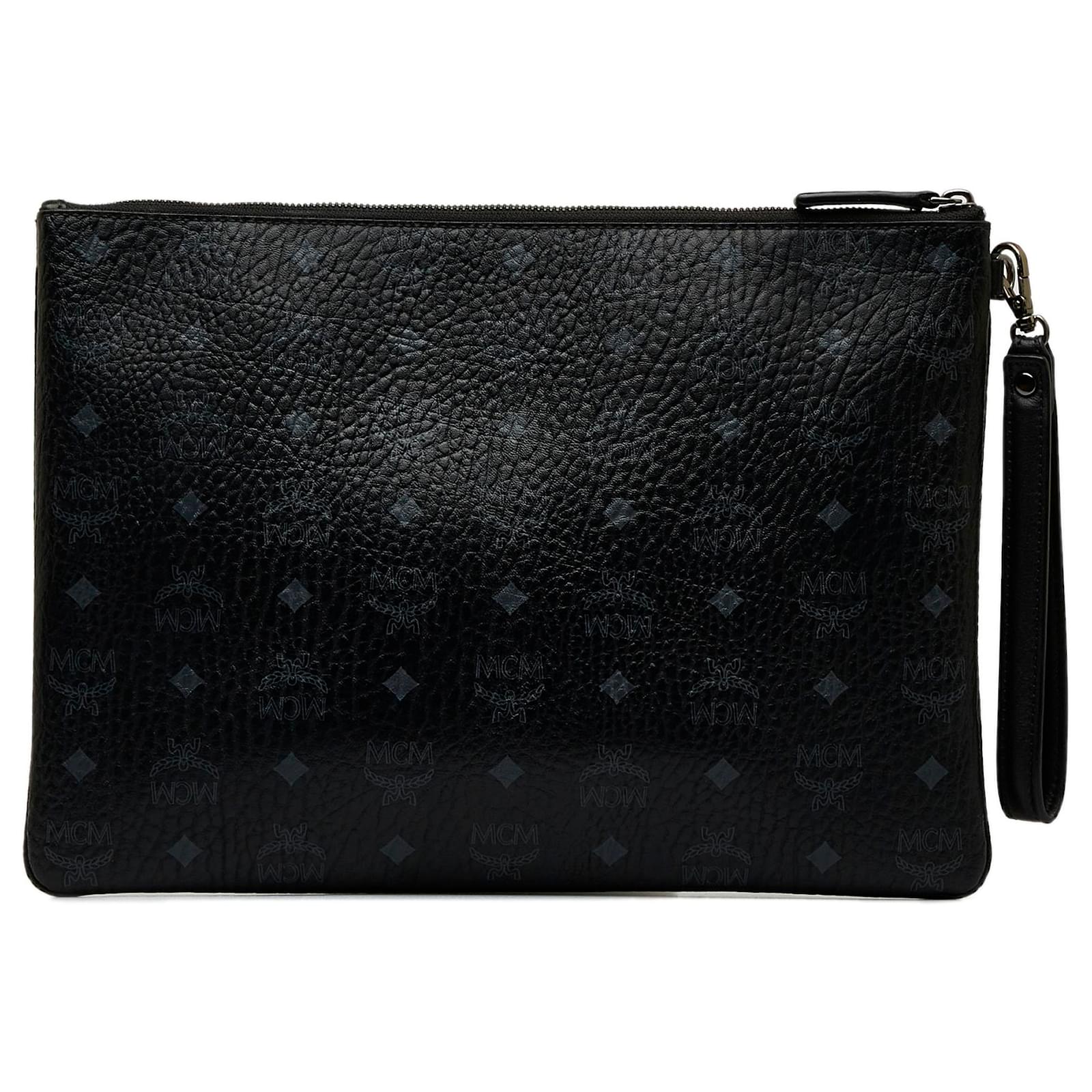 Mcm 2024 black wristlet