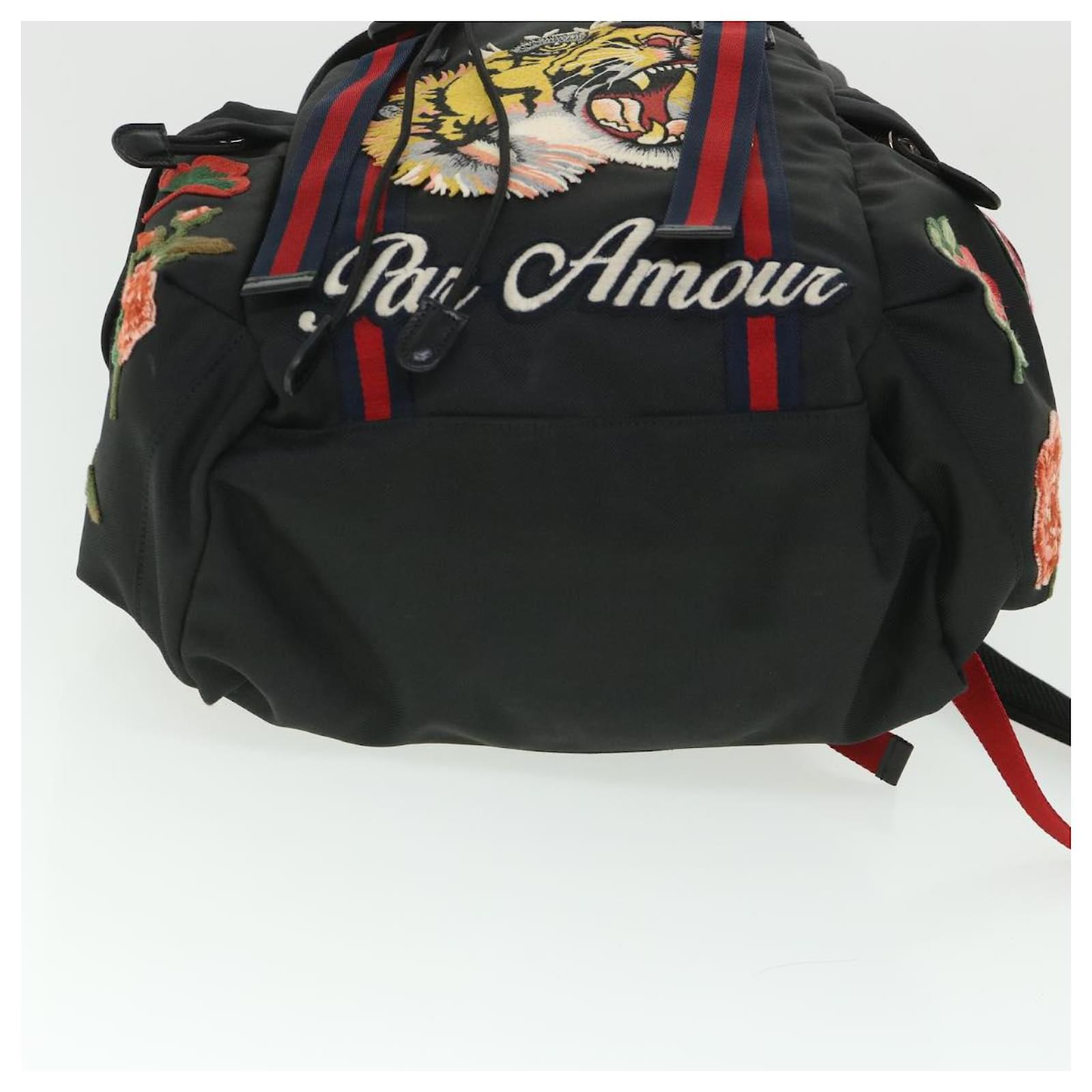 Gucci tiger embroidered clearance backpack