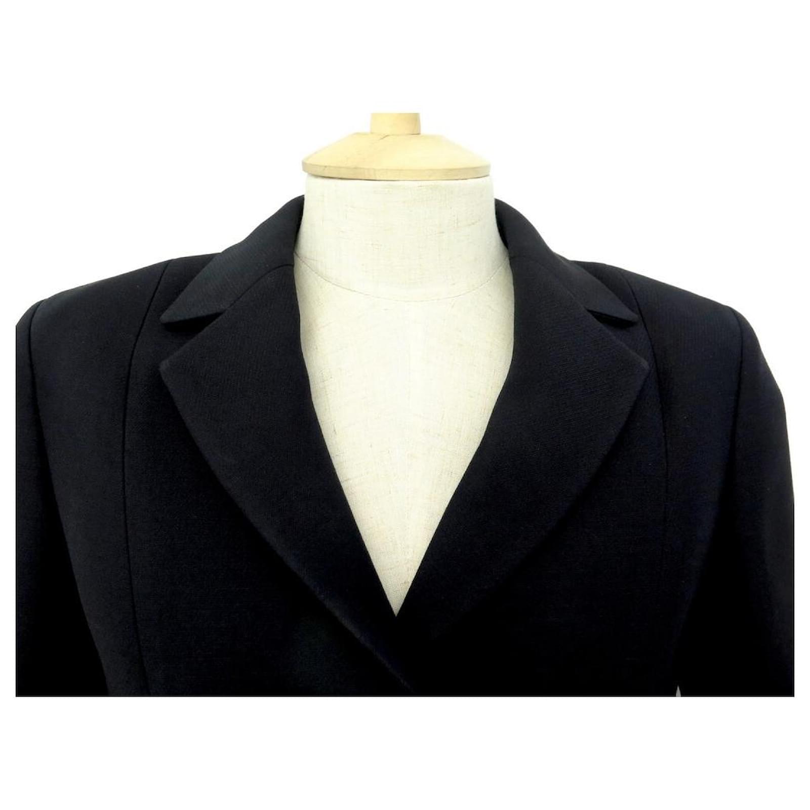 NEW CHRISTIAN DIOR BAR JACKET 30 Montaigne 38 M BLACK WOOL