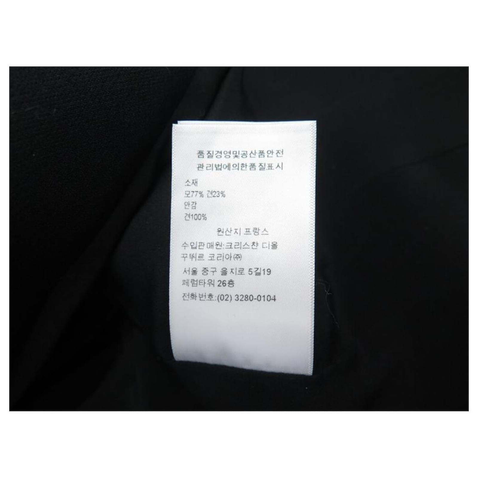 NEW CHRISTIAN DIOR BAR JACKET 30 Montaigne 38 M BLACK WOOL