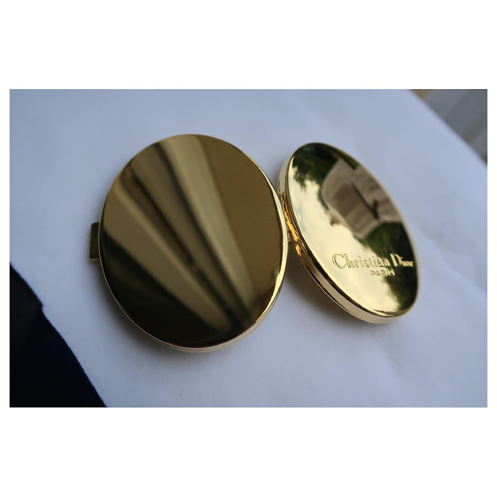 Vintage Christian Dior pocket mirror White Metal ref.1088439