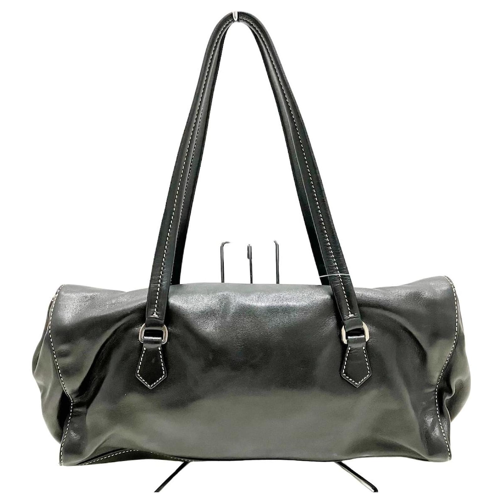ビンテージ PRADA  TESSUTO EASY  バッグ Prada Easy Black Leather ref.1089182 - Joli Closet