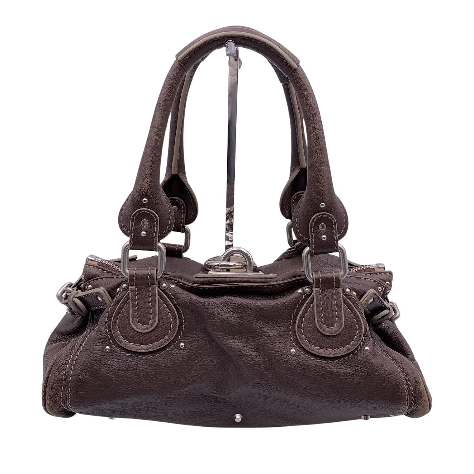 Chloé Brown Leather Paddington Tote Medium Bag Satchel Handbag ref.1090242  - Joli Closet