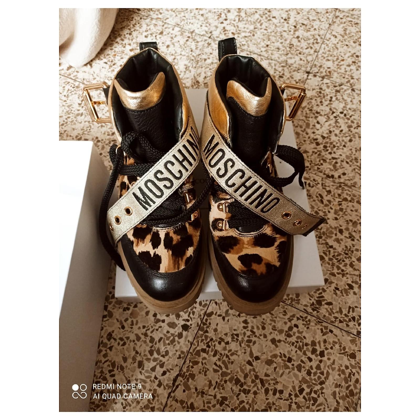 Moschino BOOTS Black Multiple colors Leather Joli Closet