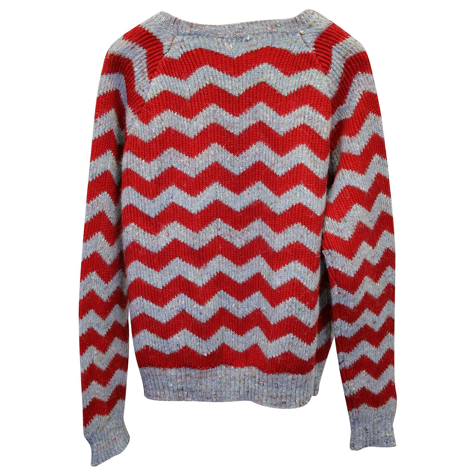 00s 久しい MIU MIU Wool Ghost Bicolor Knitwear