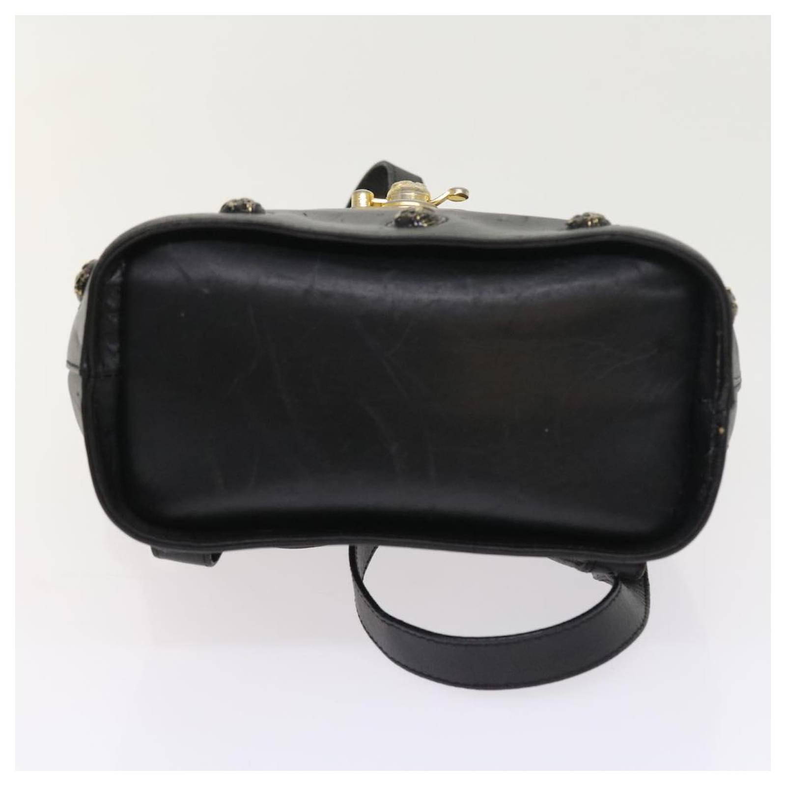 Salvatore Ferragamo Shoulder Bag Leather 2Set Black Auth