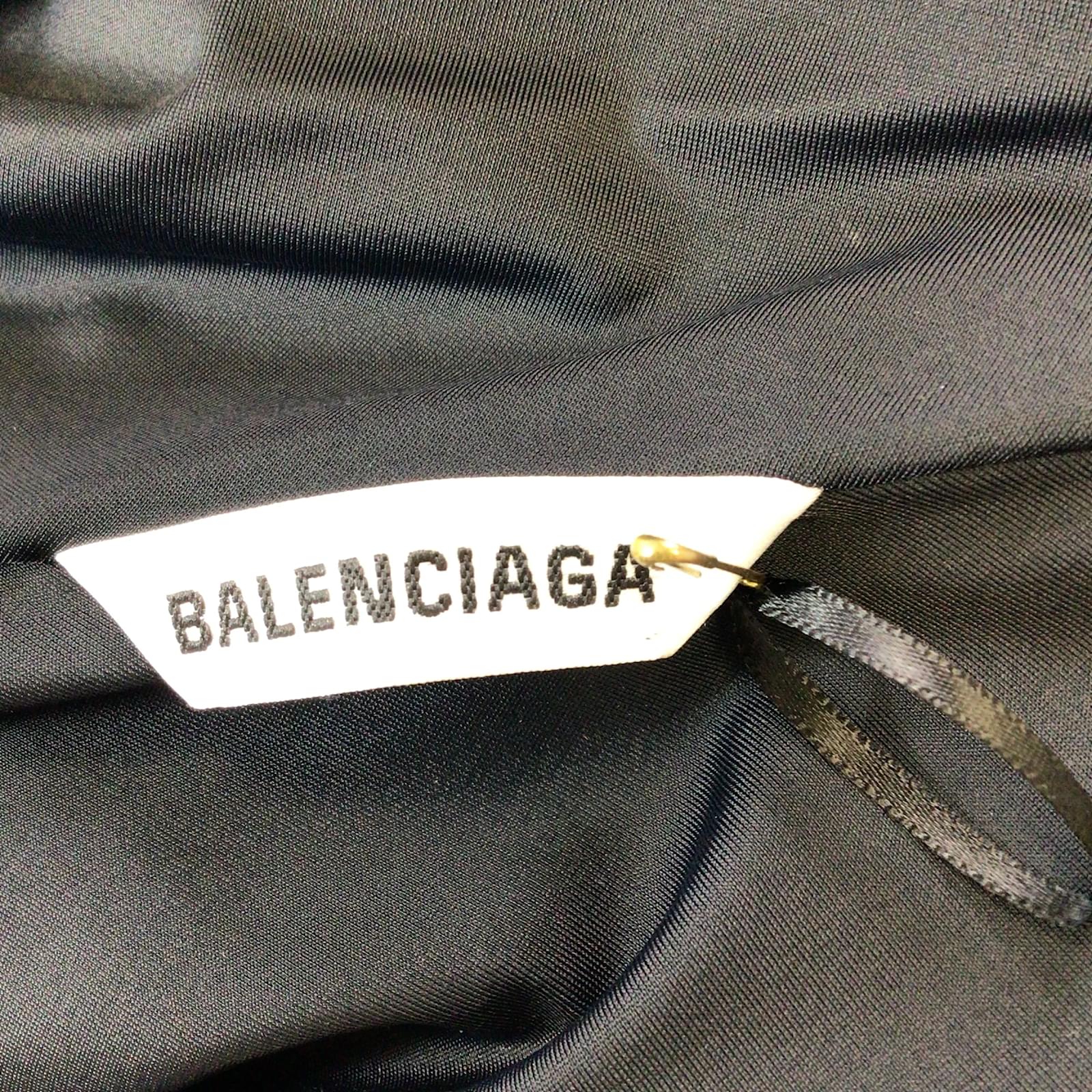 Balenciaga Black 2021 Asymmetrical Stretch Top Synthetic ref