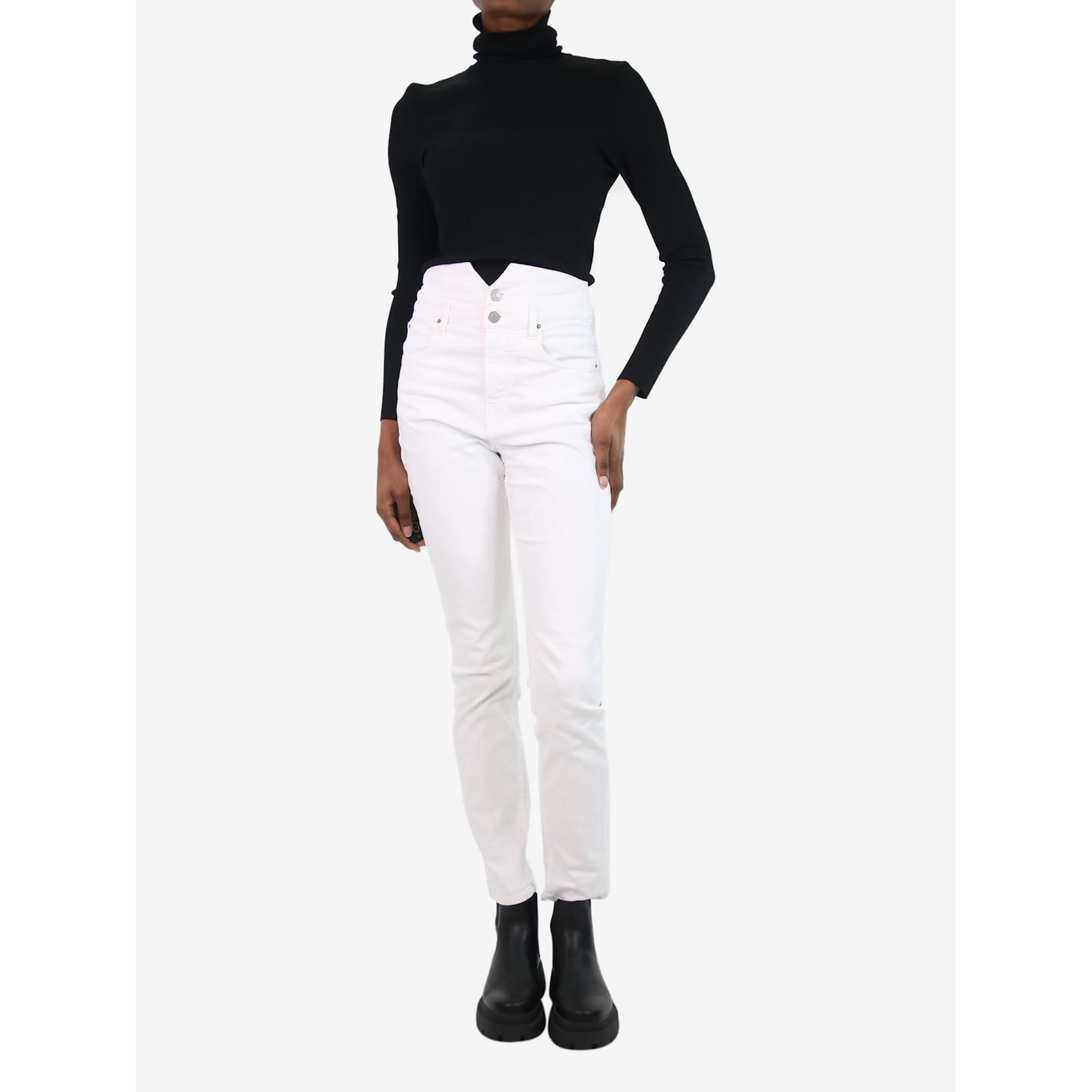 Isabel Marant Etoile White high-waisted jeans - size FR 38 Cotton  ref.1093118 - Joli Closet