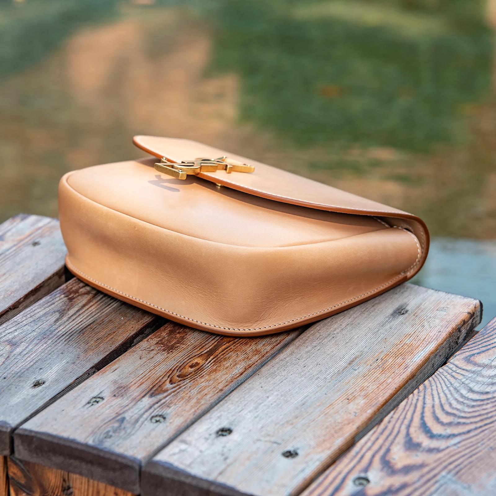 Bags Ysl Kaia Brown Yves Saint Laurent Kaia Leather Crossbody Bag