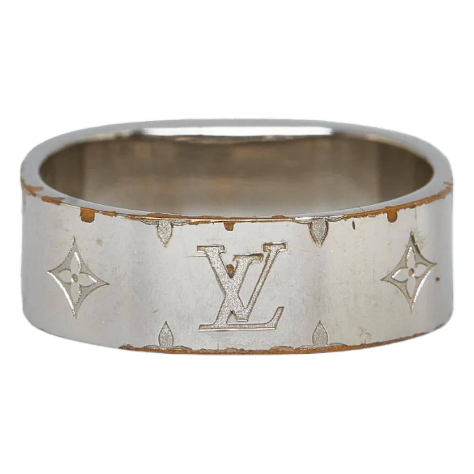 Louis Vuitton Nanogram Ring Silvery Silver Joli Closet
