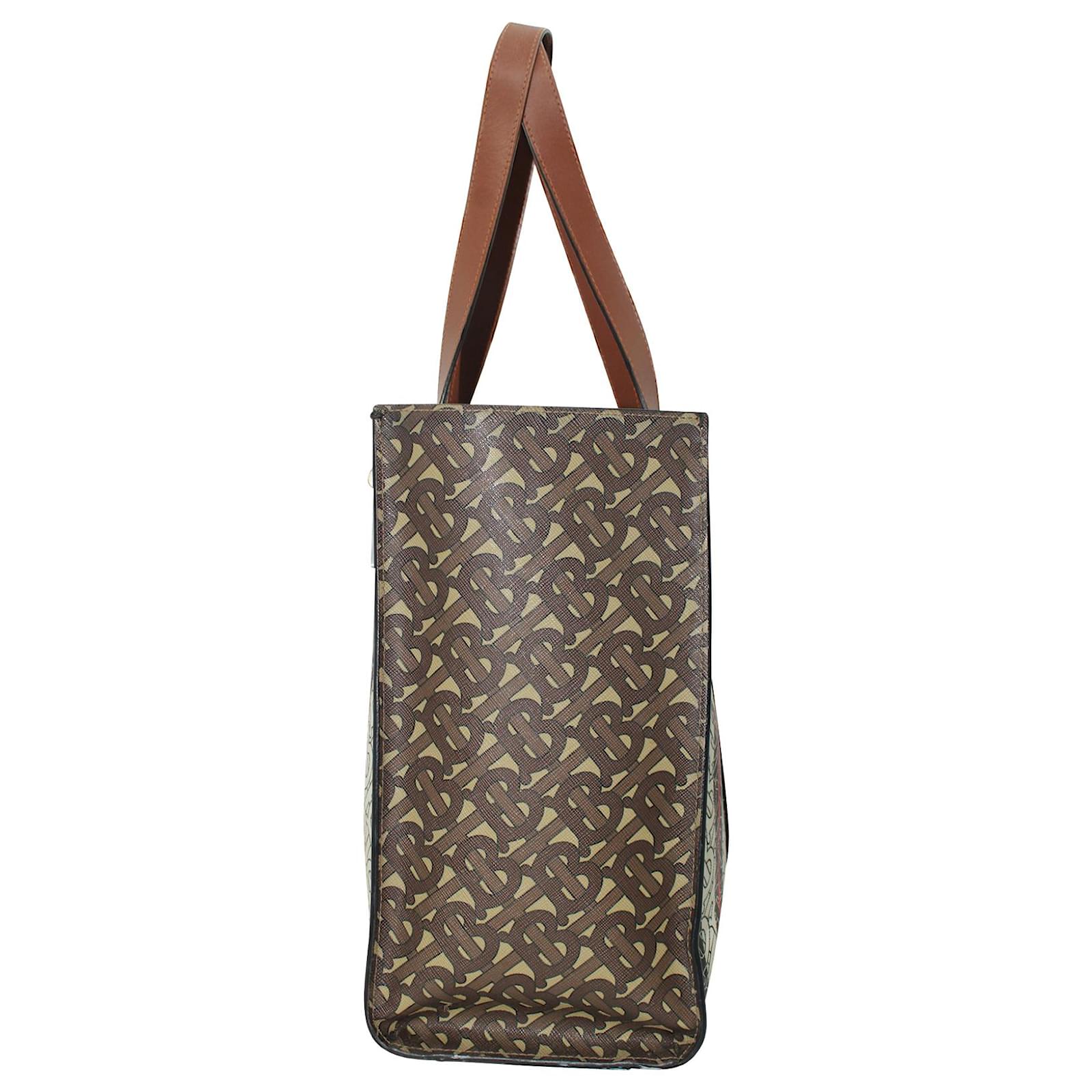 トートバッグ BURBERRY MONOGRAM TOTE BAG Burberry 'LONDON' MIDI TOTE BAG | sugar | REVERSIBLE