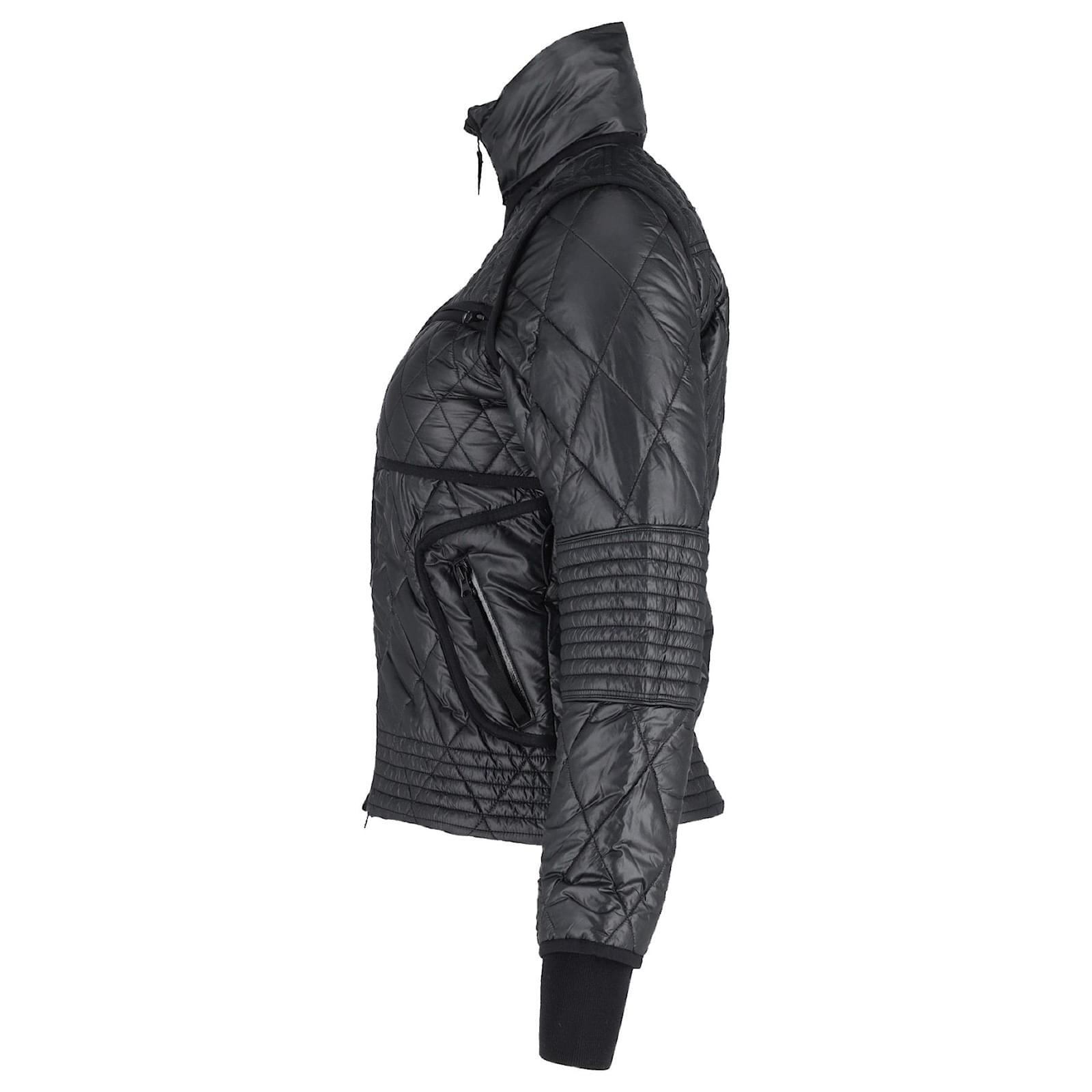 Stella McCartney X Adidas Short Quilted Puffer Jacket in Black Polyester