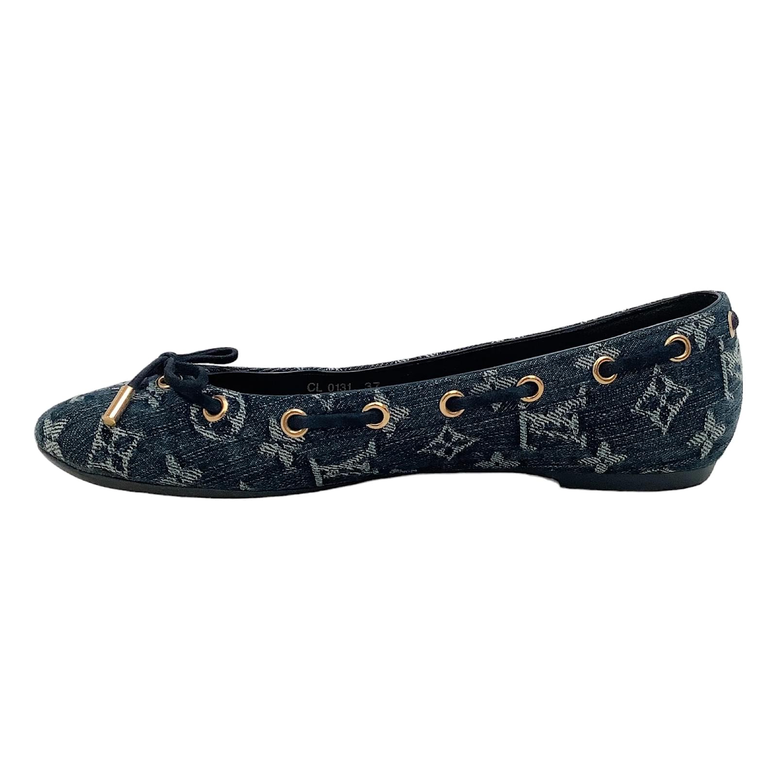 靴 Louis Vuitton Denim Ballet Shoes Louis Vuitton Blue Denim Monogram Denim Oasis Ballerina