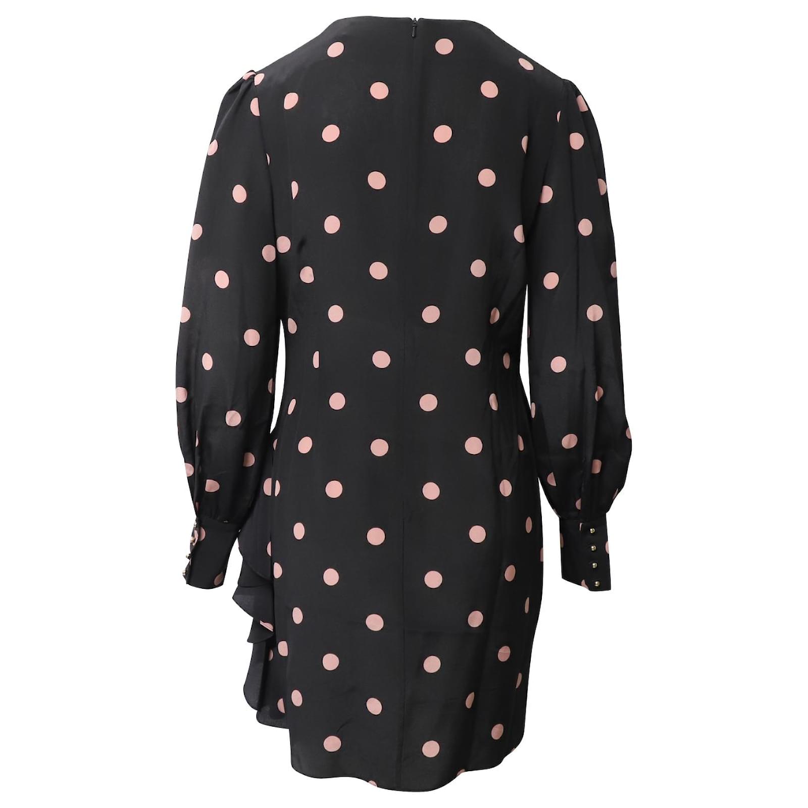 Zimmermann Unbridled Polka Dot Mini Dress in Black Silk (Sold) - Joli Closet