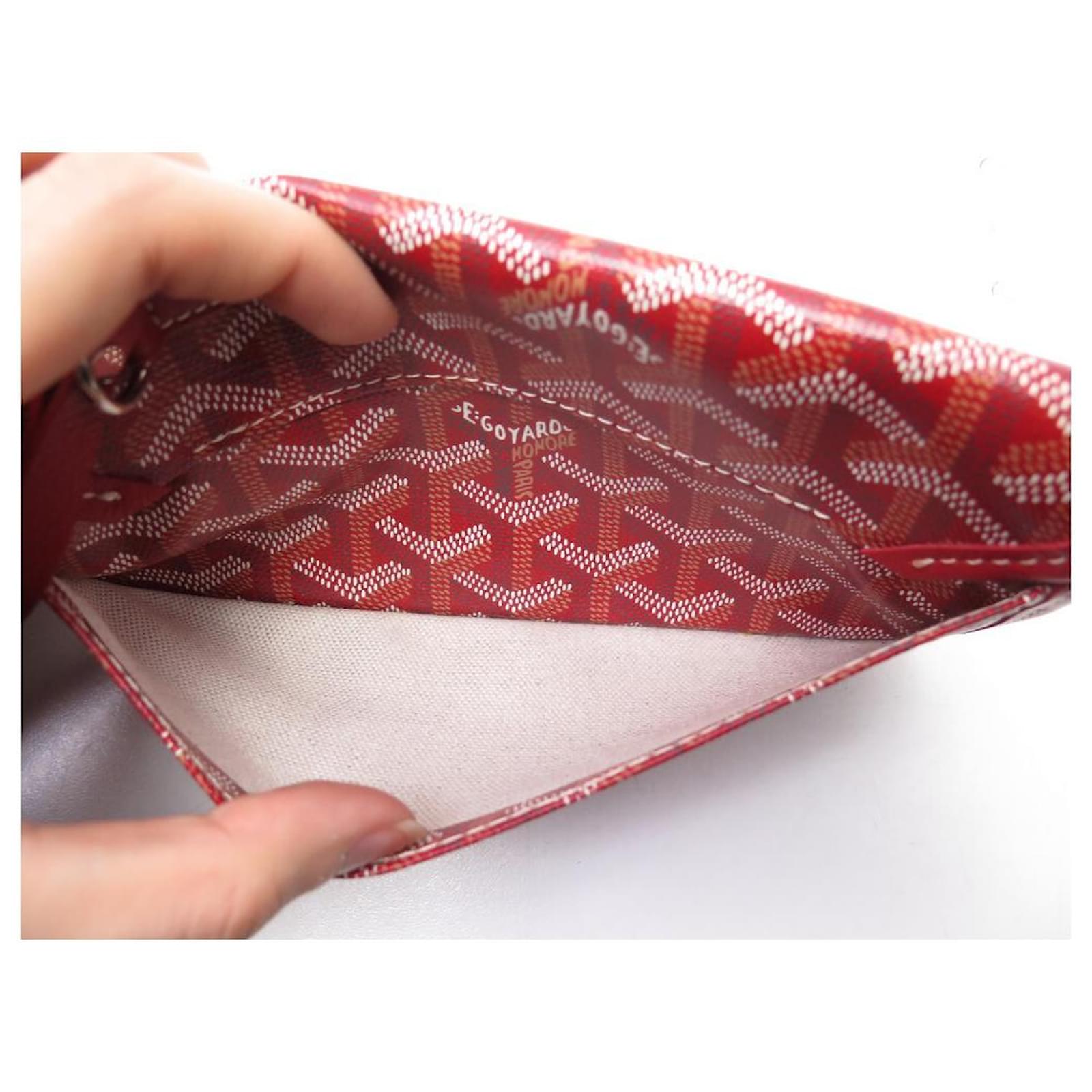 NEW GOYARD SAINT LOUIS PM HANDBAG IN RED CANVAS TOTE POUCH TOTE