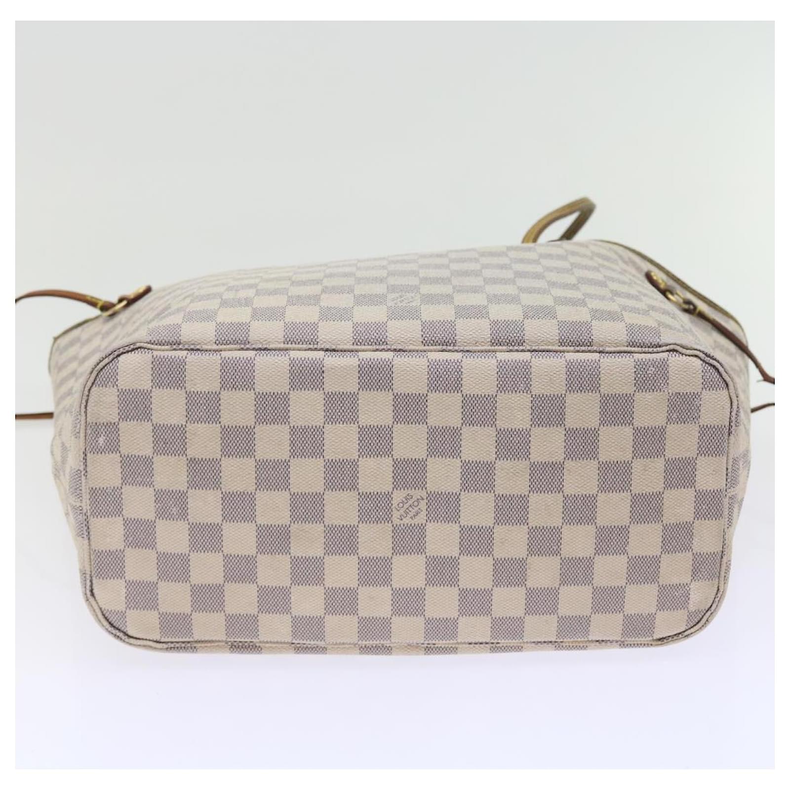 LOUIS VUITTON Damier Azur Neverfull MM Tote Bag N41605 LV