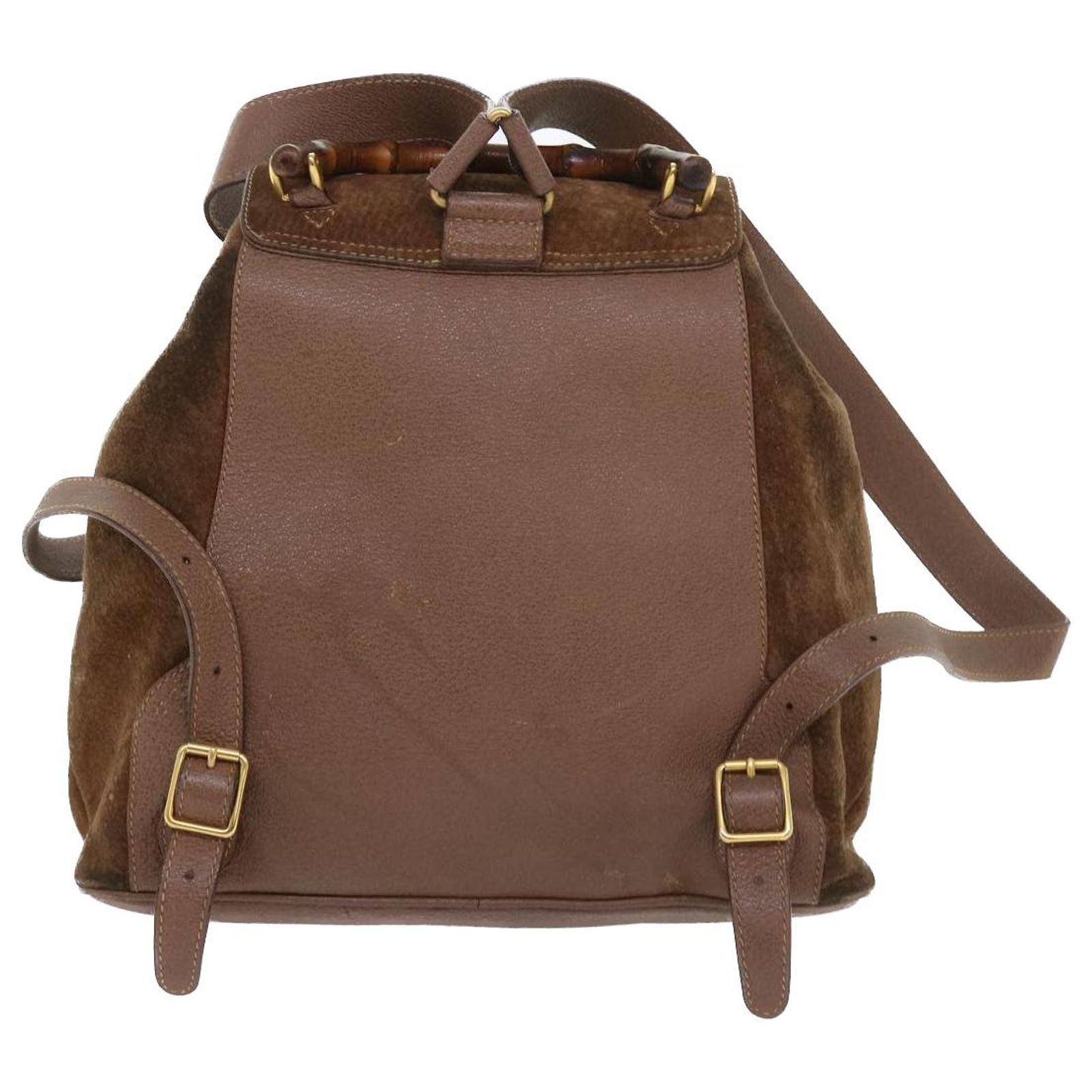 GUCCI Bamboo Backpack Suede Brown Gold 003 2058 0016 Auth 167968 IMG_4568.heic?v=1730760605&  main image 4