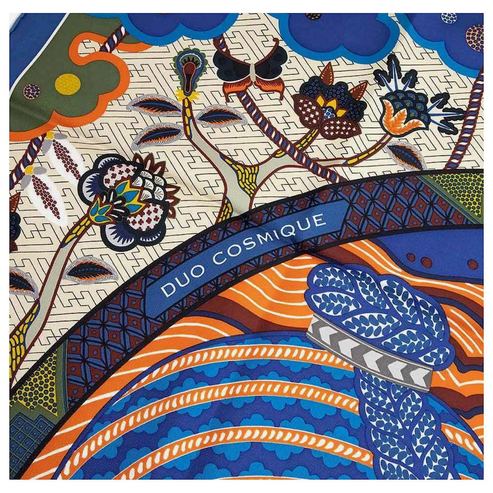 Hermes Silk Twill Scarf “Duo Cosmique” by Kohei Kyomori. – Hermes