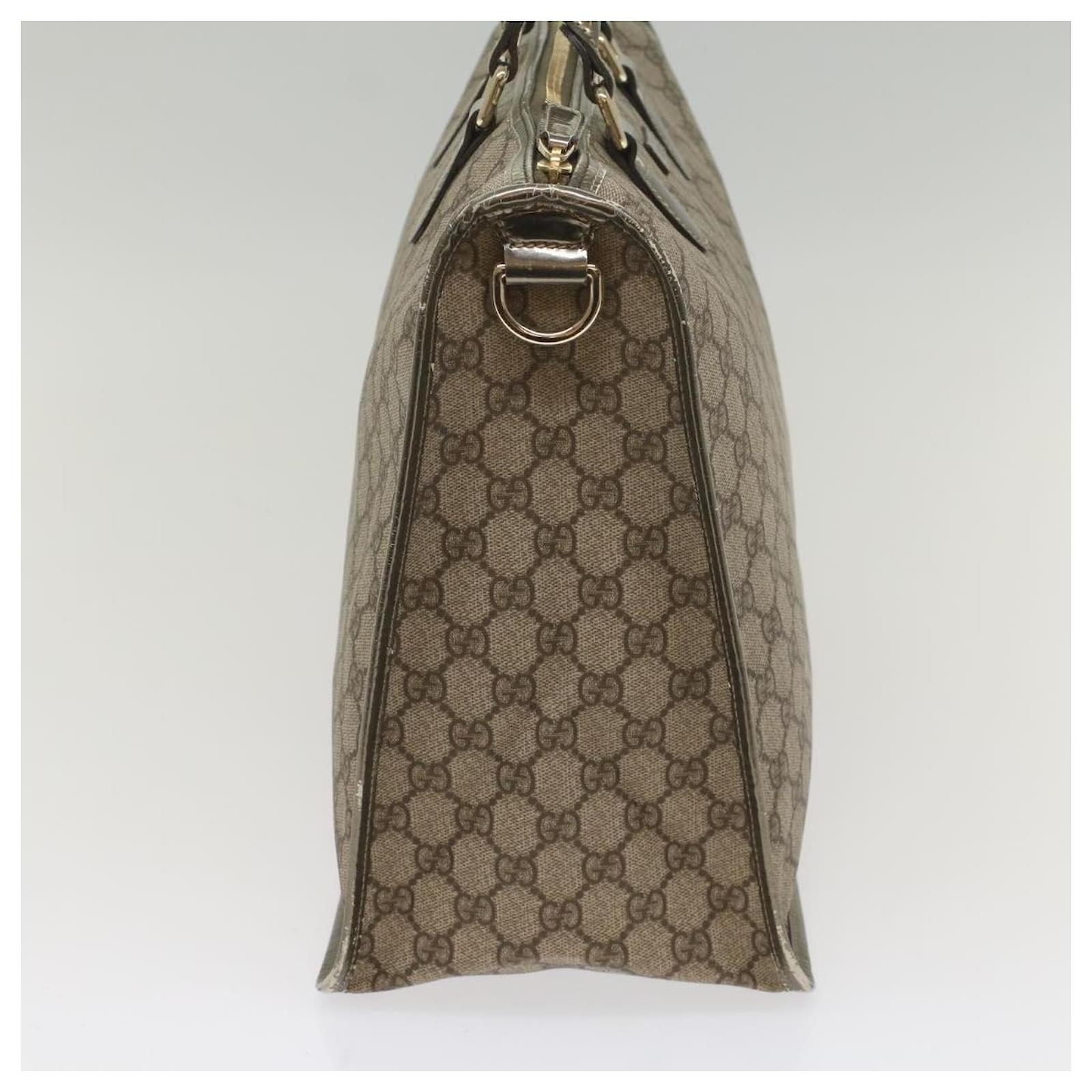 GUCCIカバン GUCCI GG Supreme Hand Bag PVC Leather Beige 189899 Auth yk9051 ref