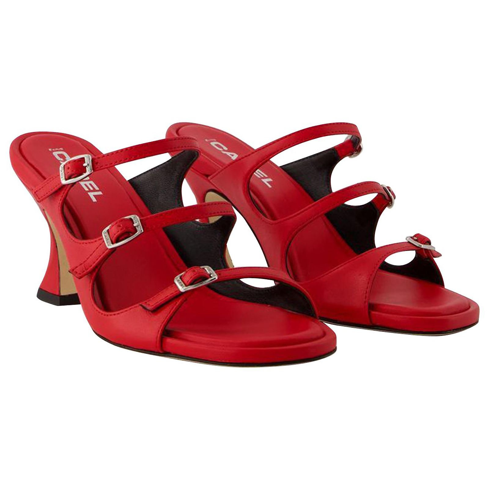 Kitty Sandals - Carel - Leather - Red ref.1106989 - Joli Closet