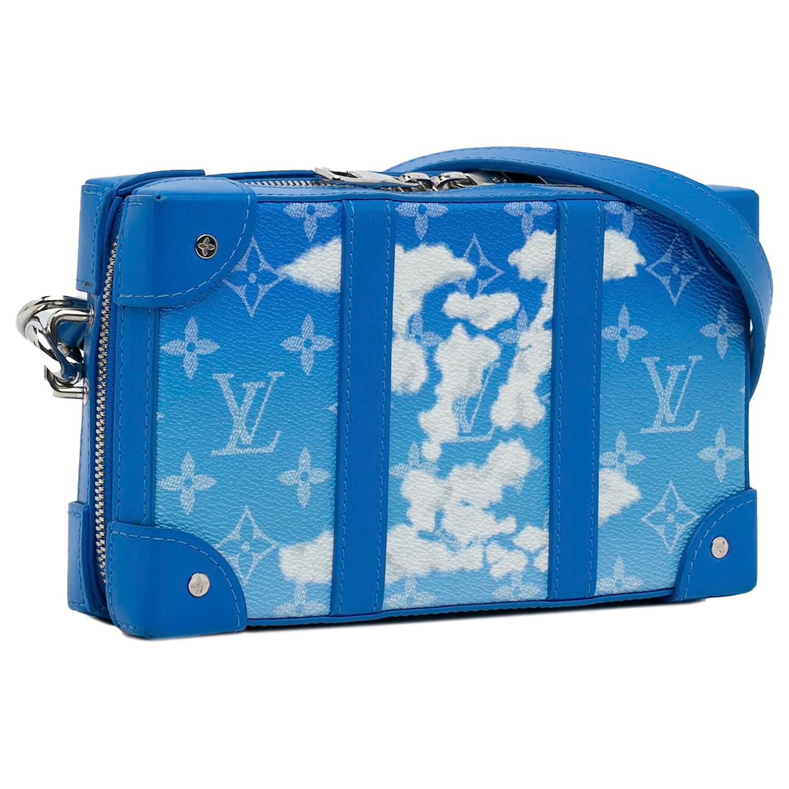 Louis Vuitton blaue Monogramm-Wolken-weiche Trunk-Geldbörse