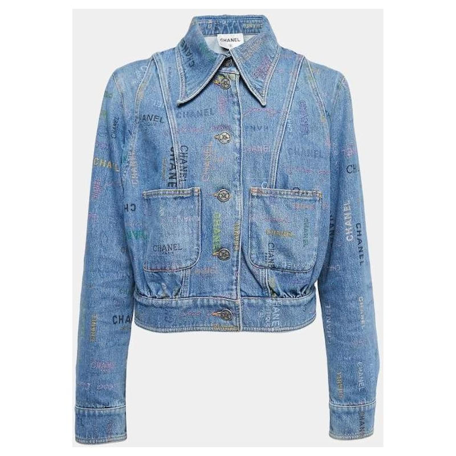 Chanel graffiti denim jacket Blue ref.1112894 - Joli Closet