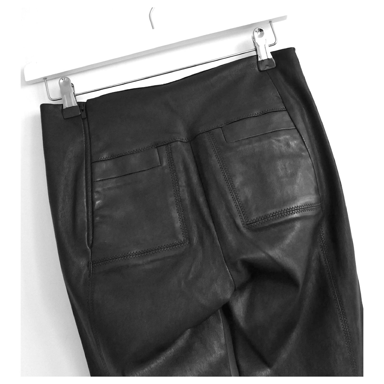 Balenciaga Regular Leather Pants in Black for Men | Lyst