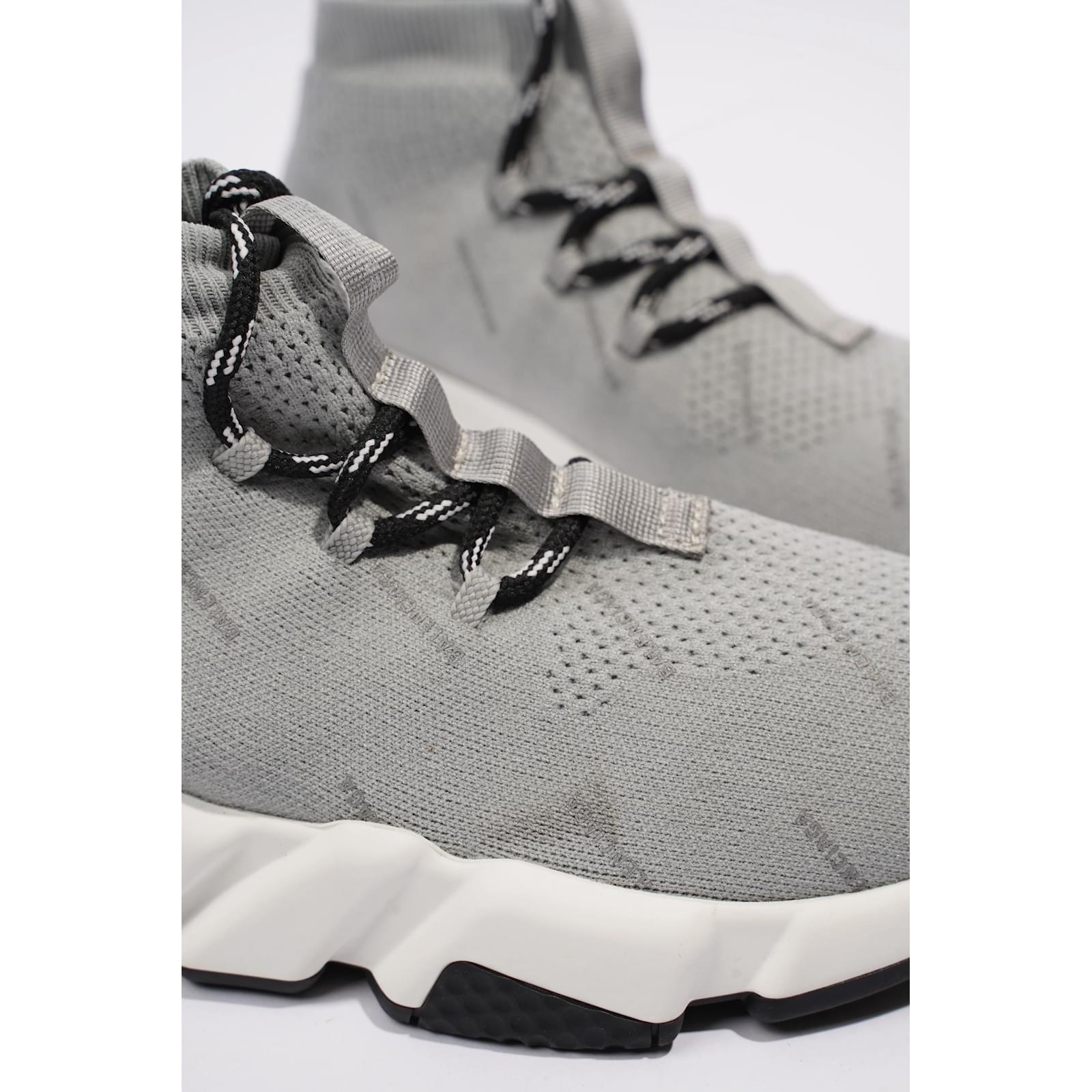 Balenciaga Speed Lace Up Grey White Black Cotton EU 37 Uk