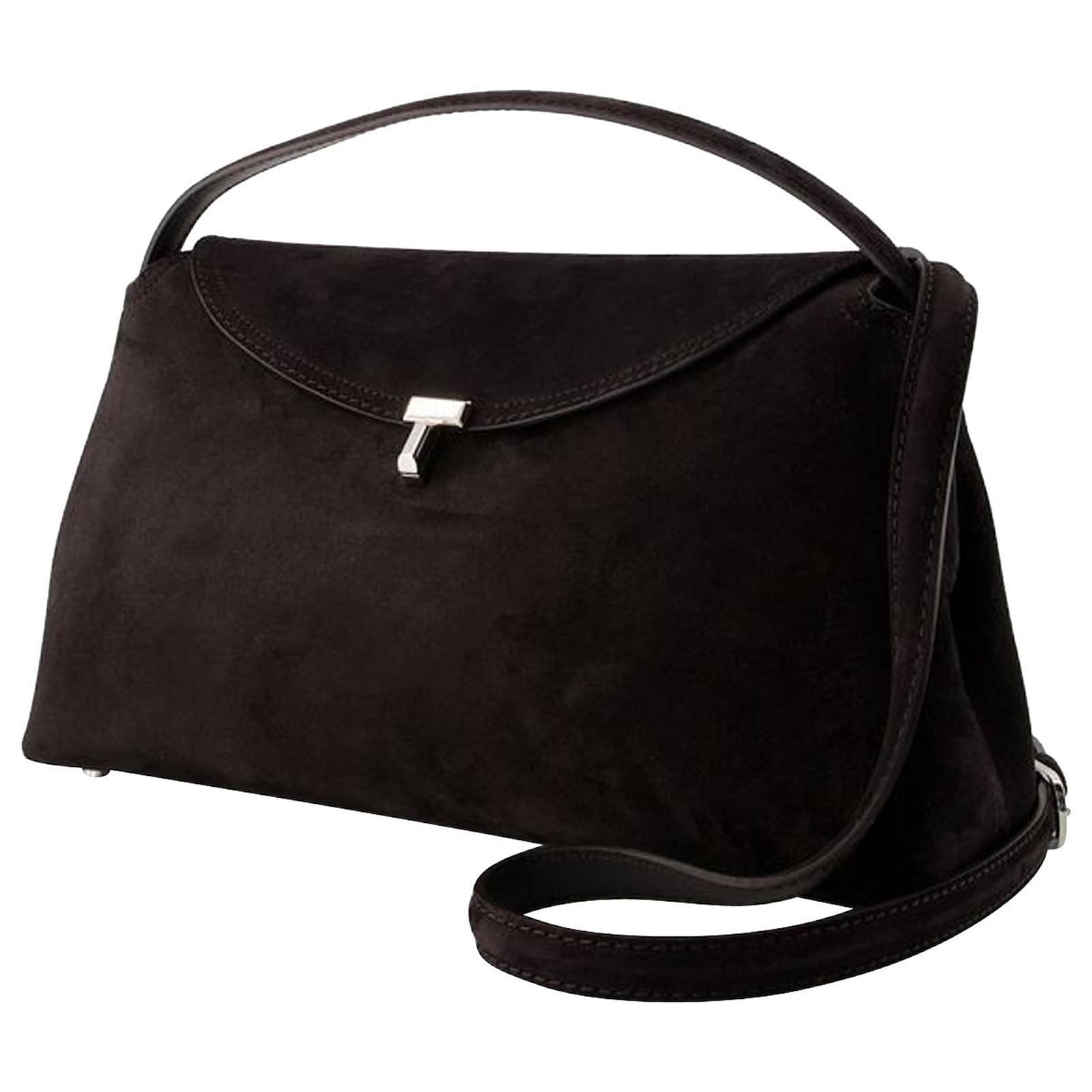 Totême T Lock Top Handle Crossbody TOTEME Leather Espresso