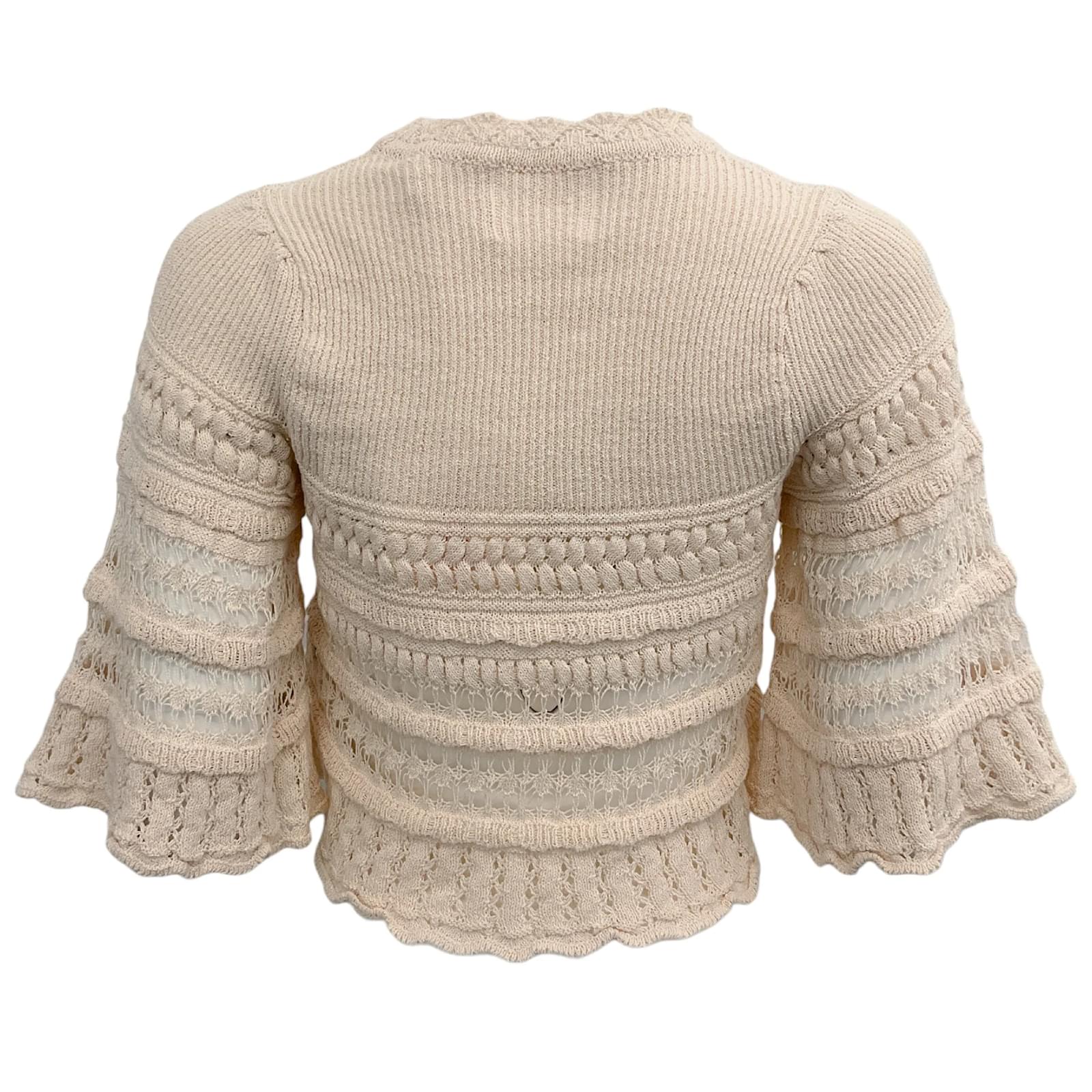 Isabel outlets Marant Étoile Cream Crochet Sweater