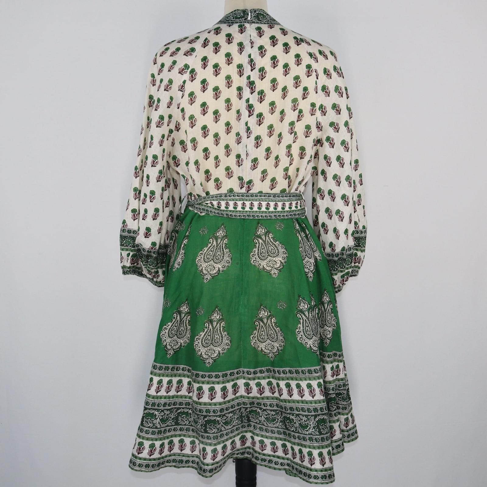 Paisley Zimmermann Emerald Green Dress Zimmermann Halcyon Cutout