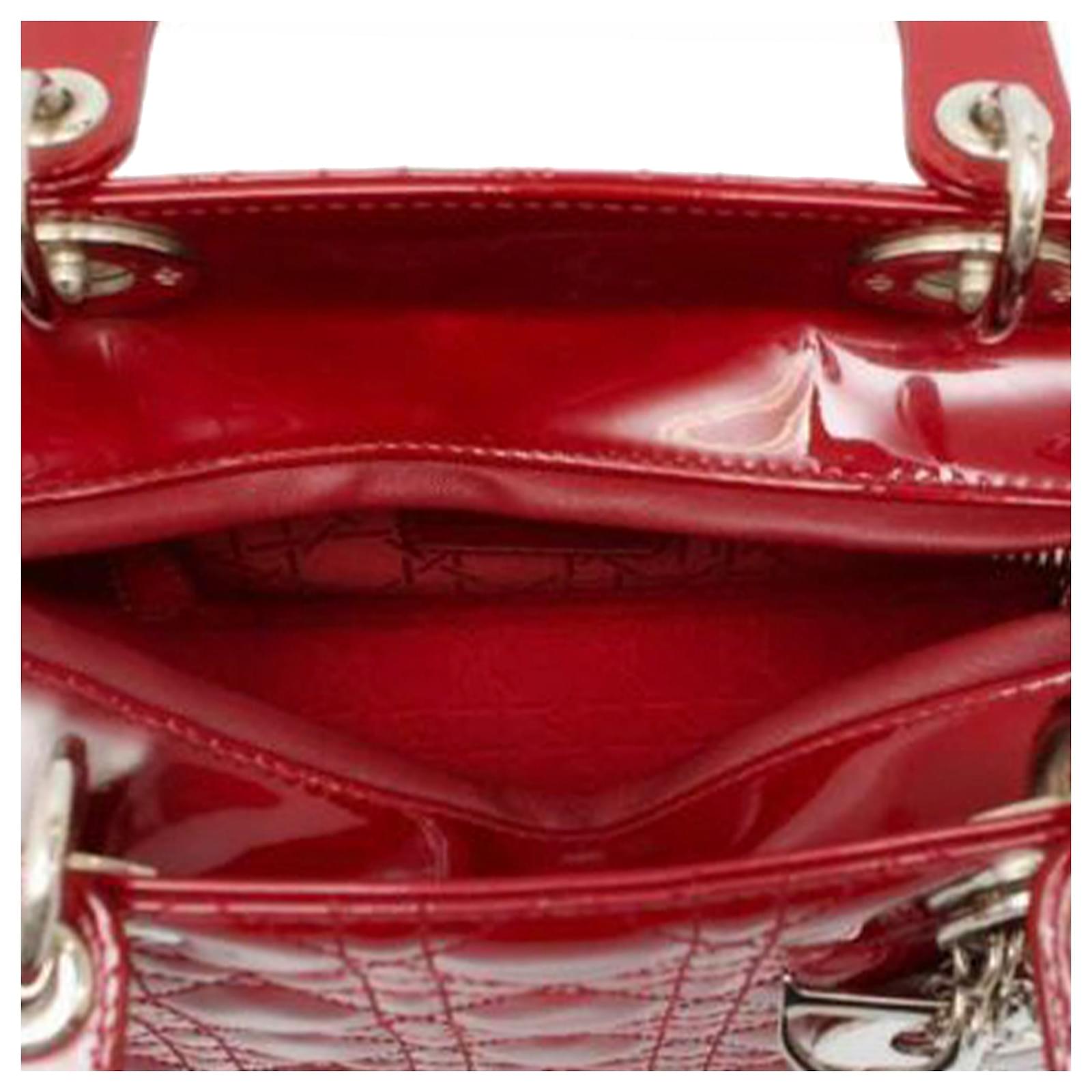 Lady dior sale red patent