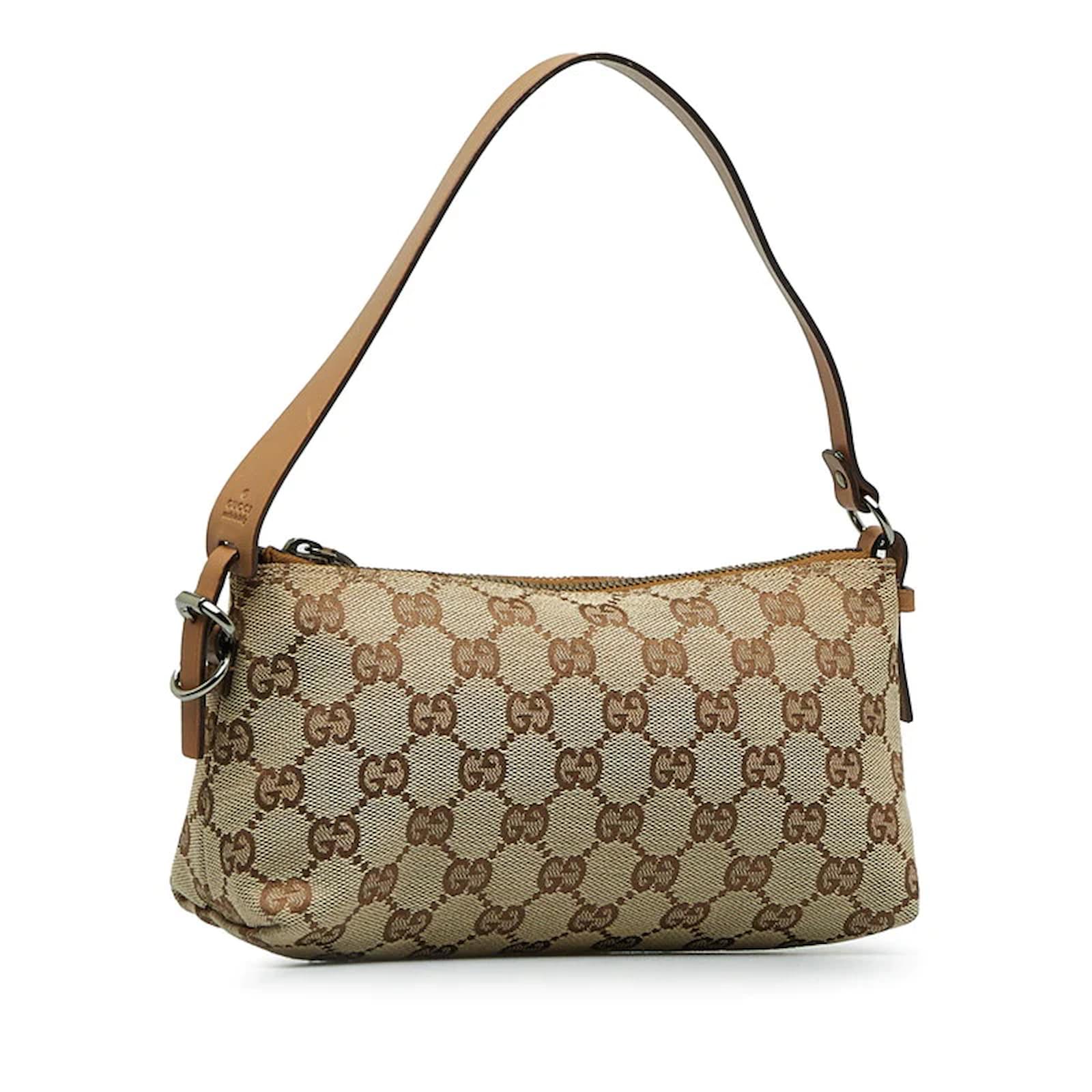 GUCCI インプリメ ボストンバッグ Gucci GG Canvas Accessory Pouch 103399 Brown Cloth ref.1125583