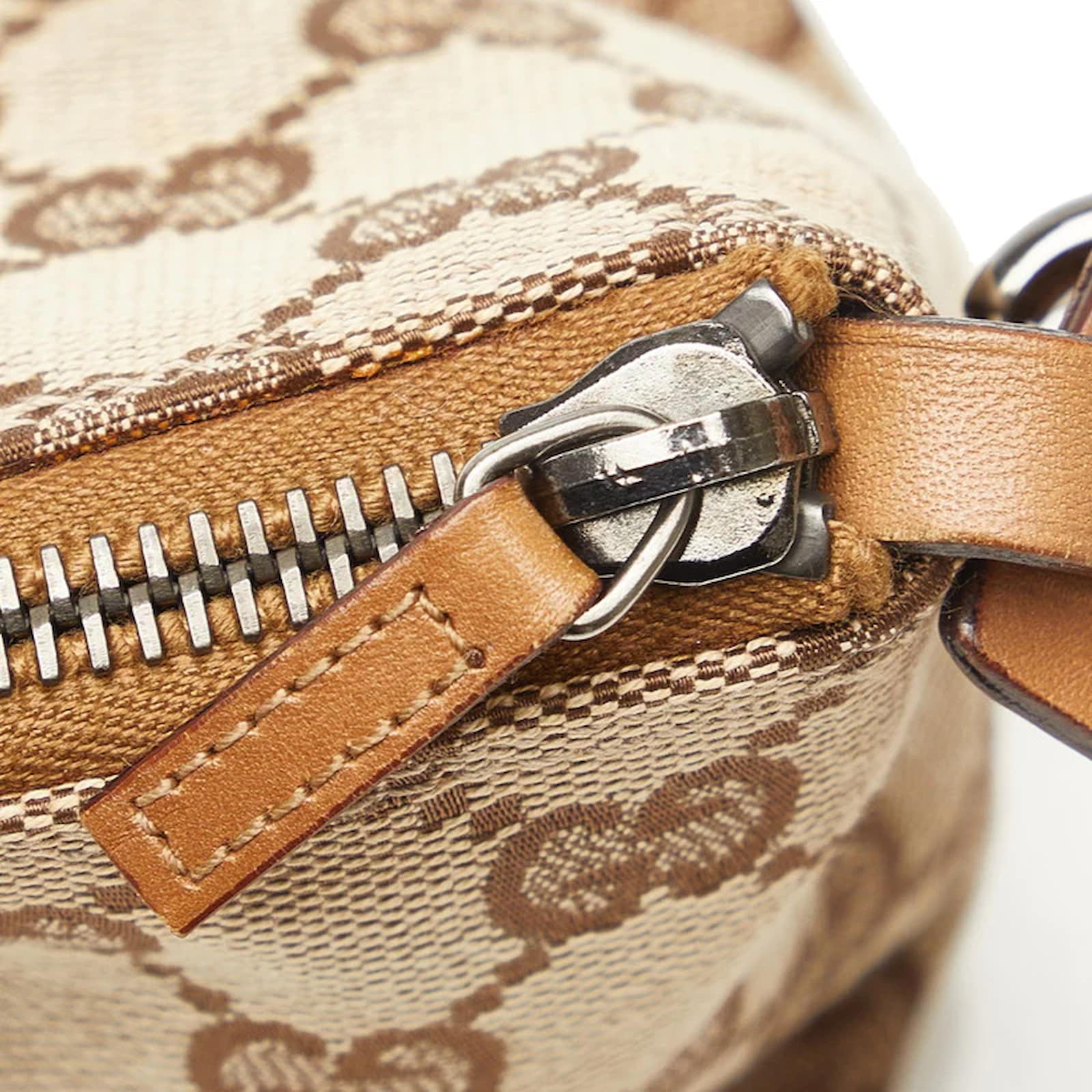 GUCCI インプリメ ボストンバッグ Gucci GG Canvas Accessory Pouch 103399 Brown Cloth ref.1125583