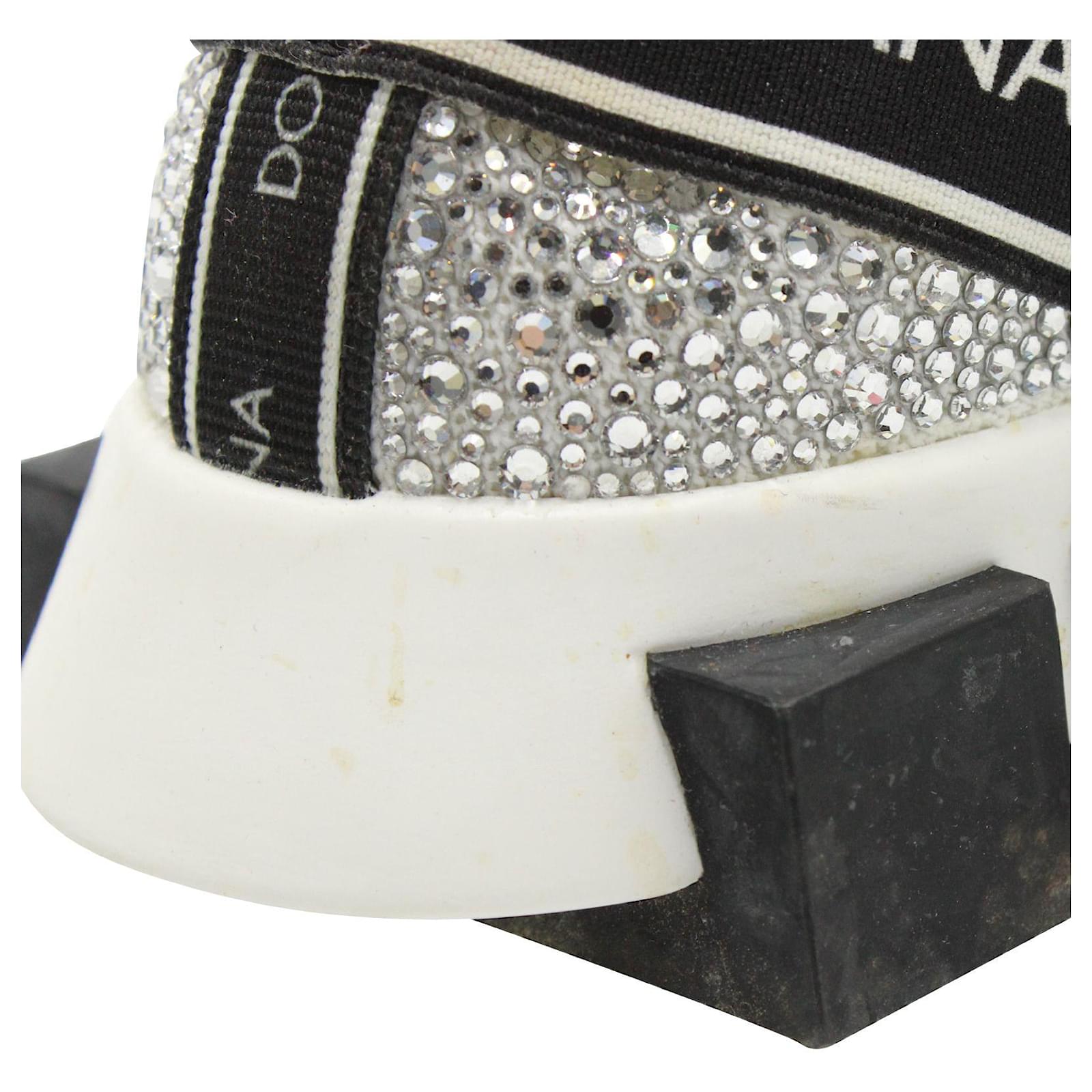 Dolce Gabbana Scarpe da ginnastica impreziosite da strass