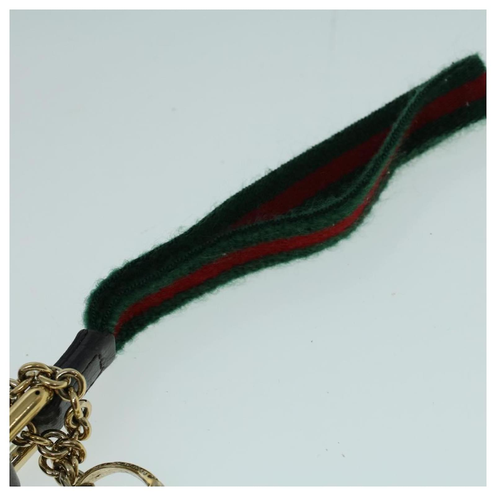 canvas gucci gg web lanyard keychain