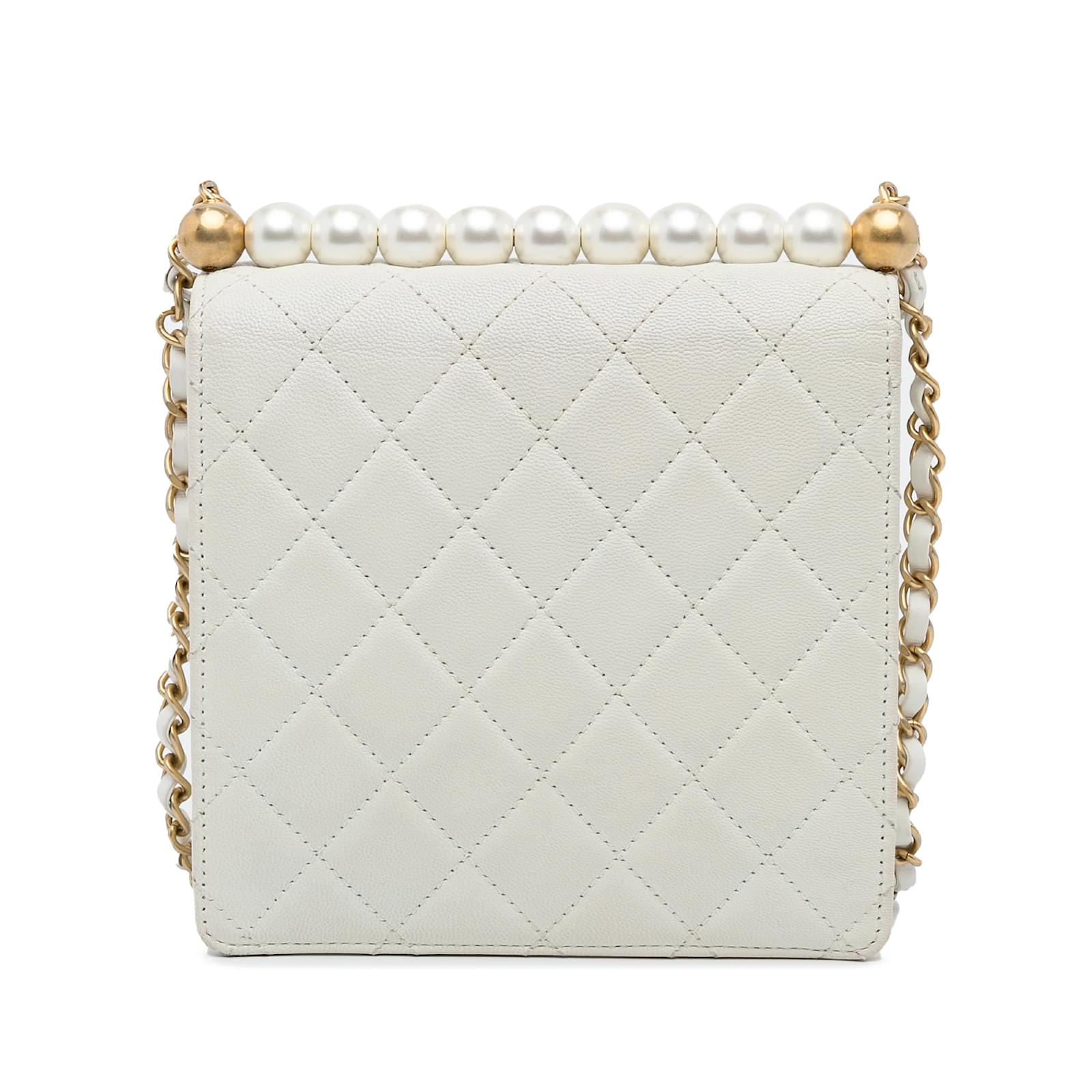 Chanel flap cheap bag acrylic beads