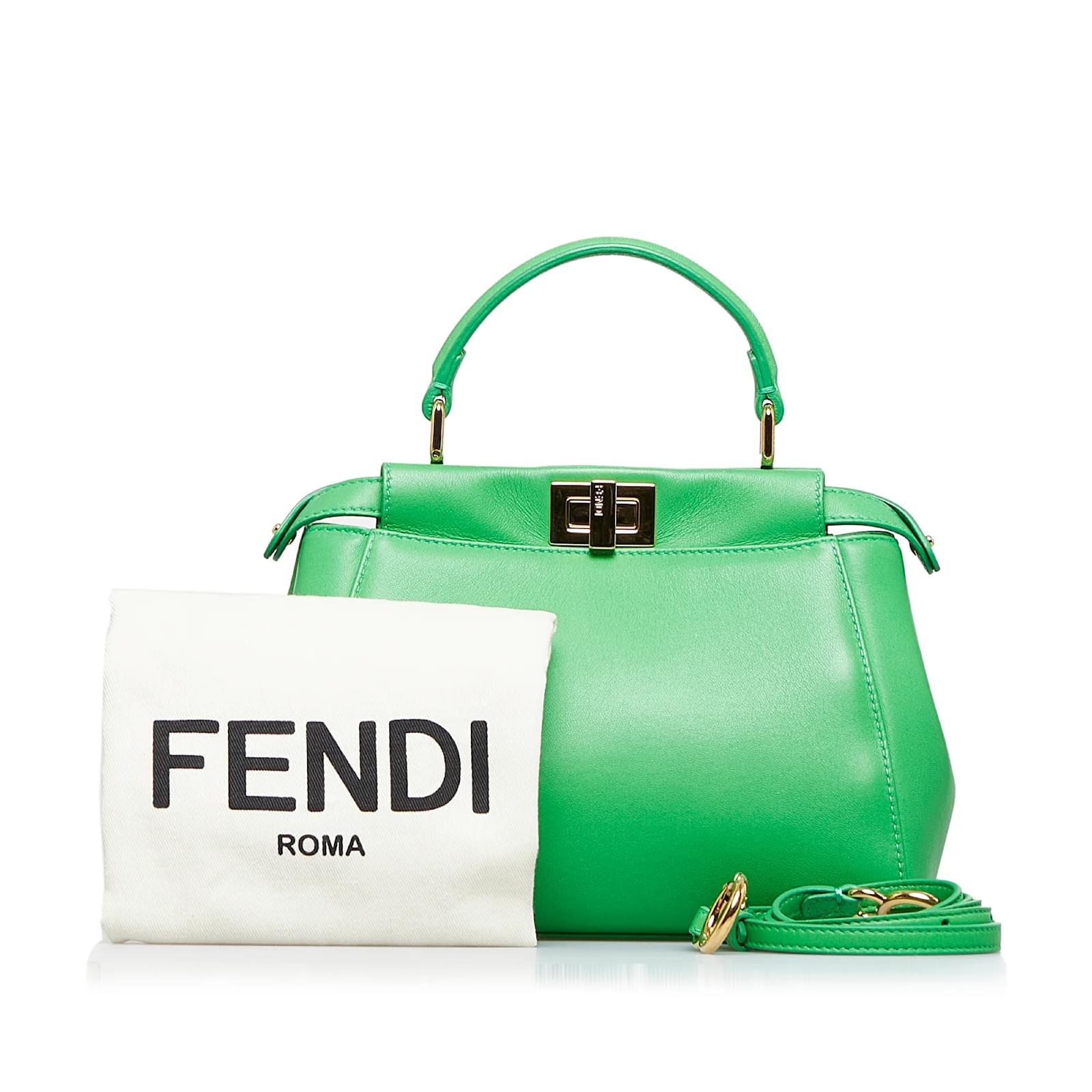 Fendi peekaboo shop mini green