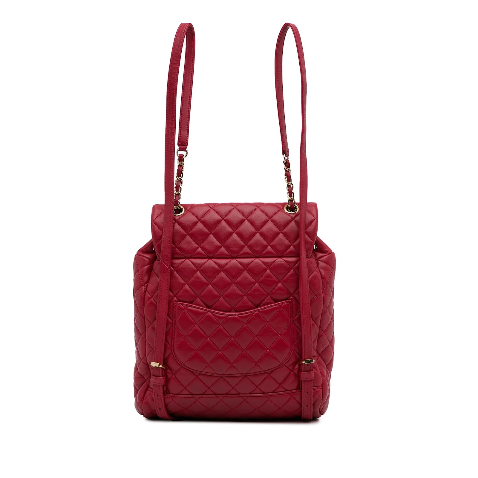 Red Chanel Large Urban Spirit Backpack Leather ref.1136494