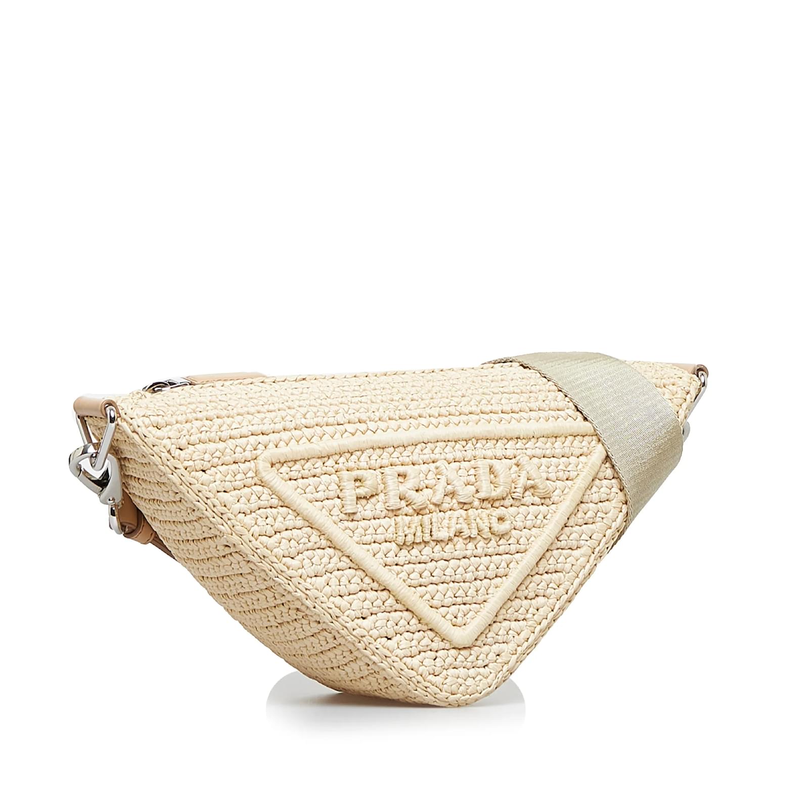 Tan Prada Triangle Crossbody