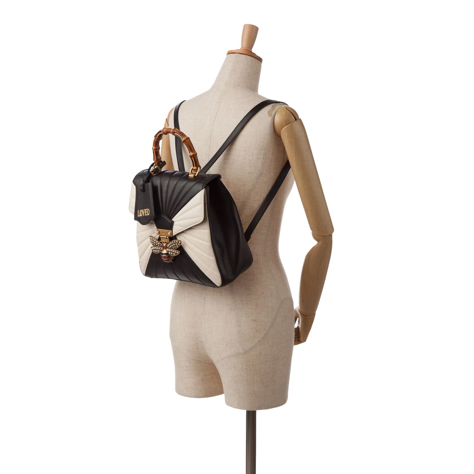 White Gucci Bamboo Queen Margaret Backpack (Sold) - Joli Closet display picture 1