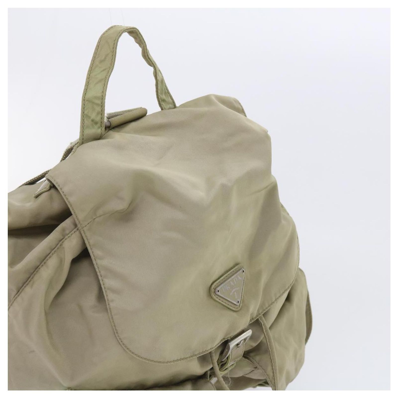 PRADA Backpack Nylon Beige Auth 59224 ref.1137707 - Joli Closet display picture 1