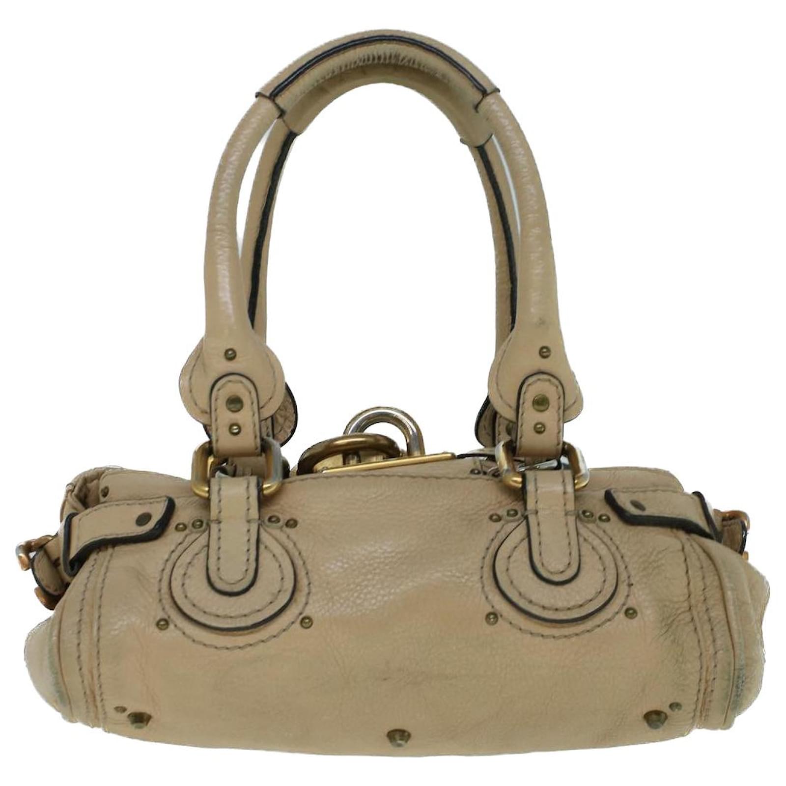 CHLOÉ PADDINGTON Beige Leather ref.1141881 - Joli Closet