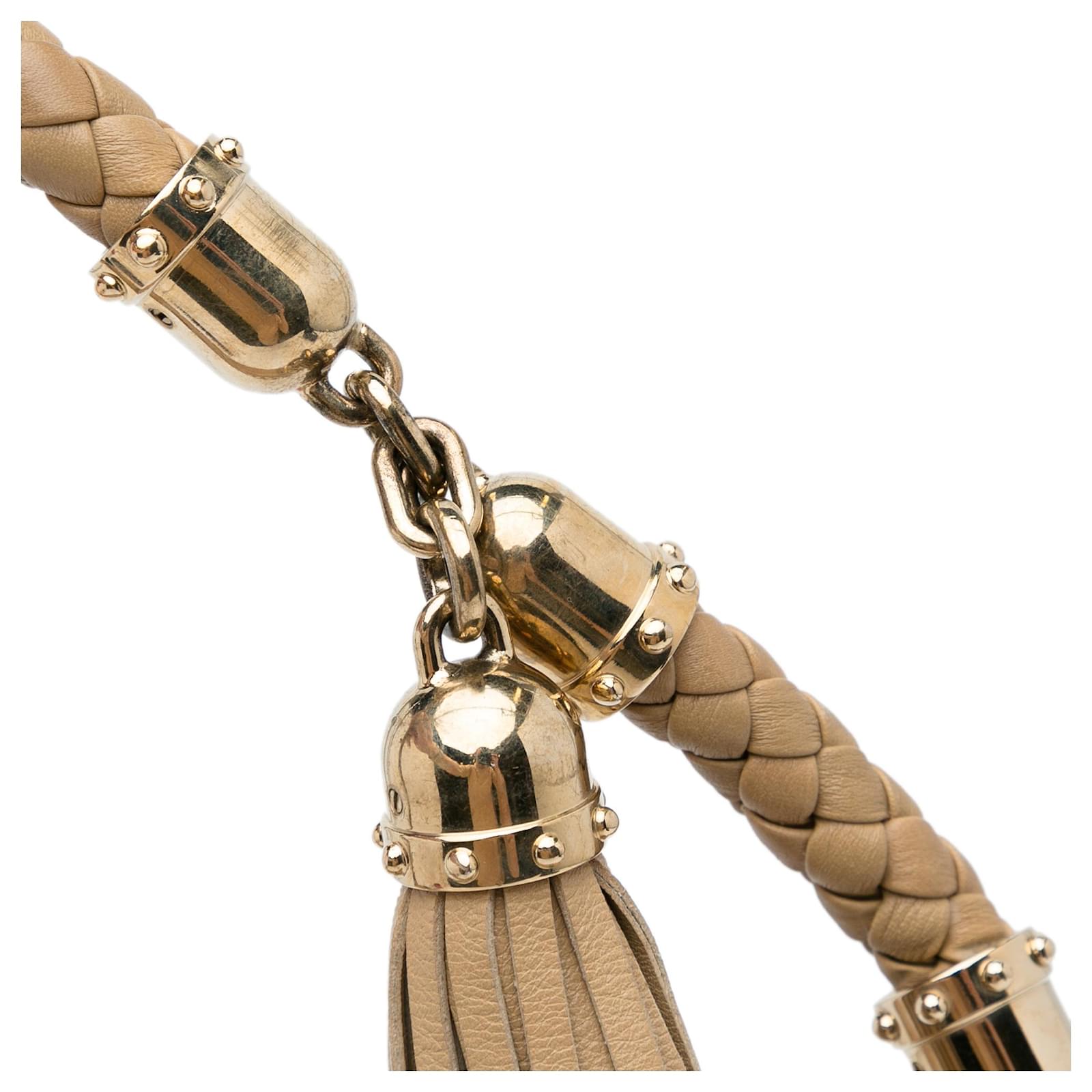 Gucci Brown Guccissima Britt Shoulder Bag Beige Leather Pony-style